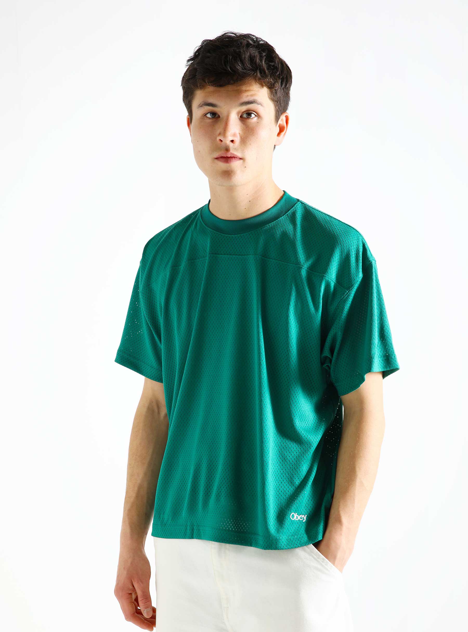 Obey Park Practice Jersey T-shirt Aventurine Green 131080357-ATG