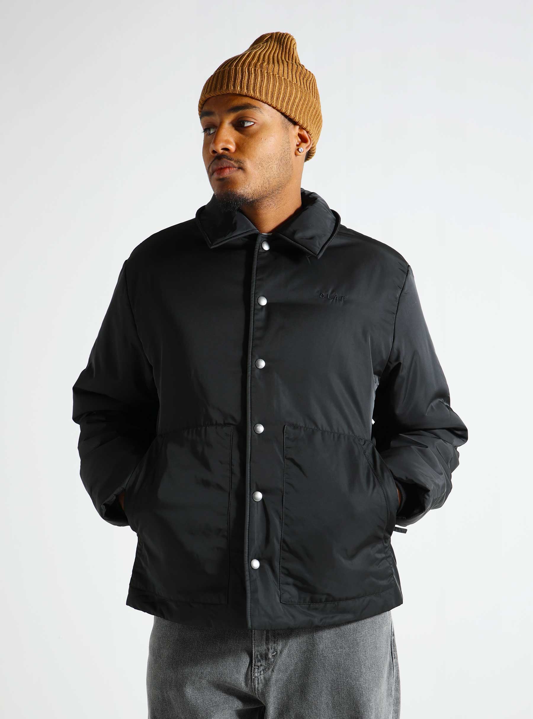 OLAF Padded Coach Jacket Black M180516