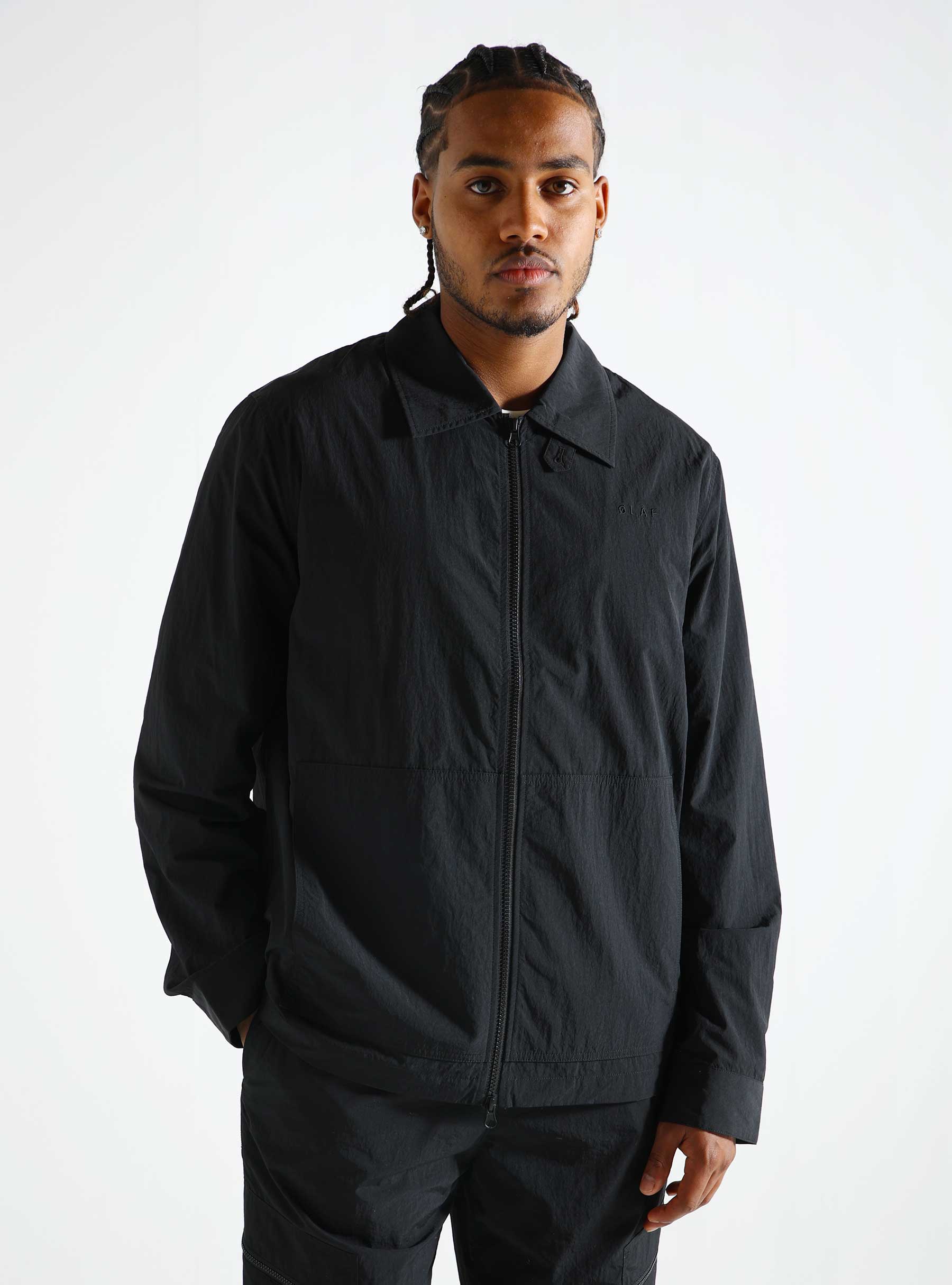 OLAF Nylon Zip Jacket Black M180517