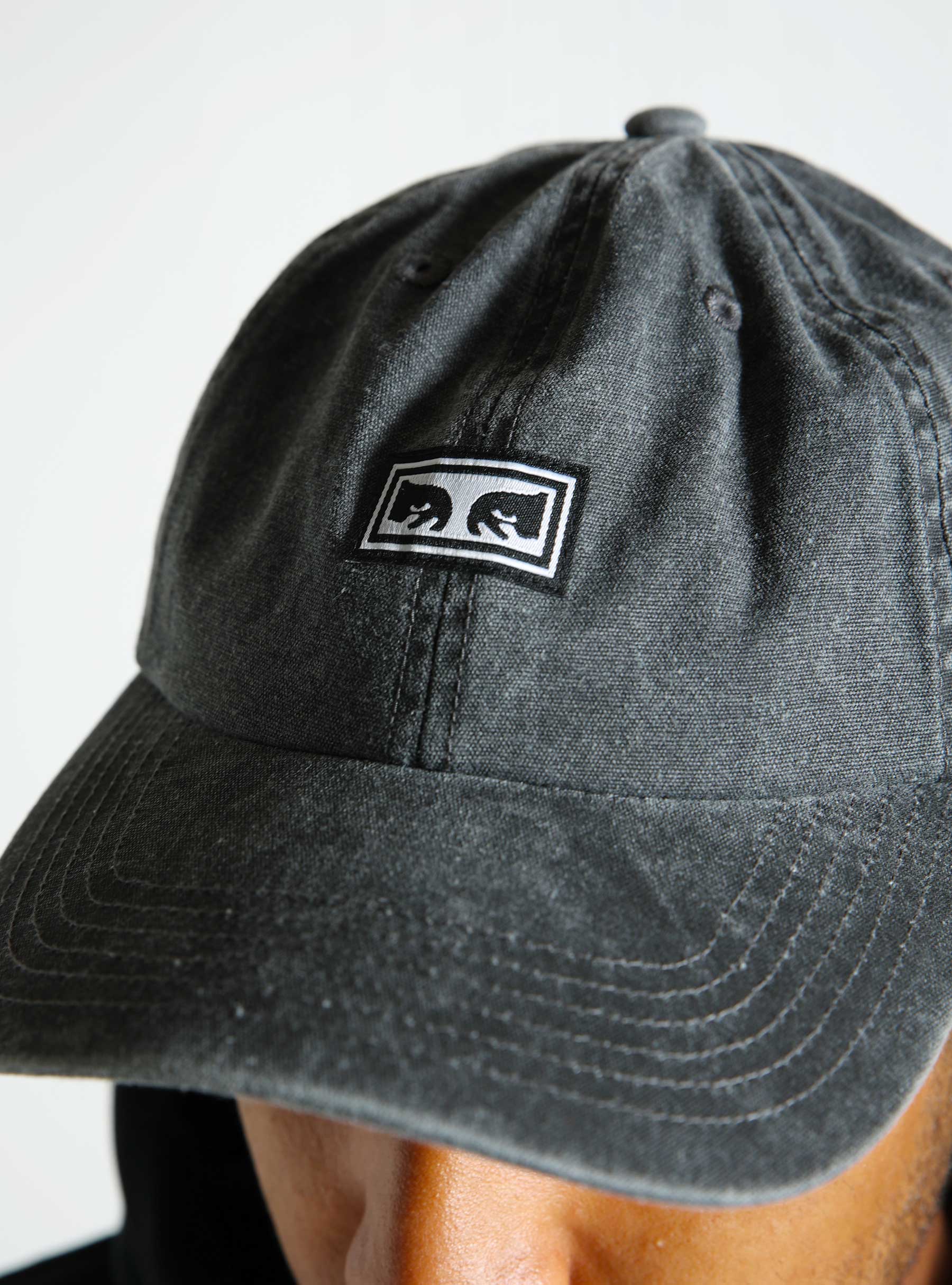 Obey Icon Eyes Pigment 6 Panel Velc Pigment Black 100580391-BLK