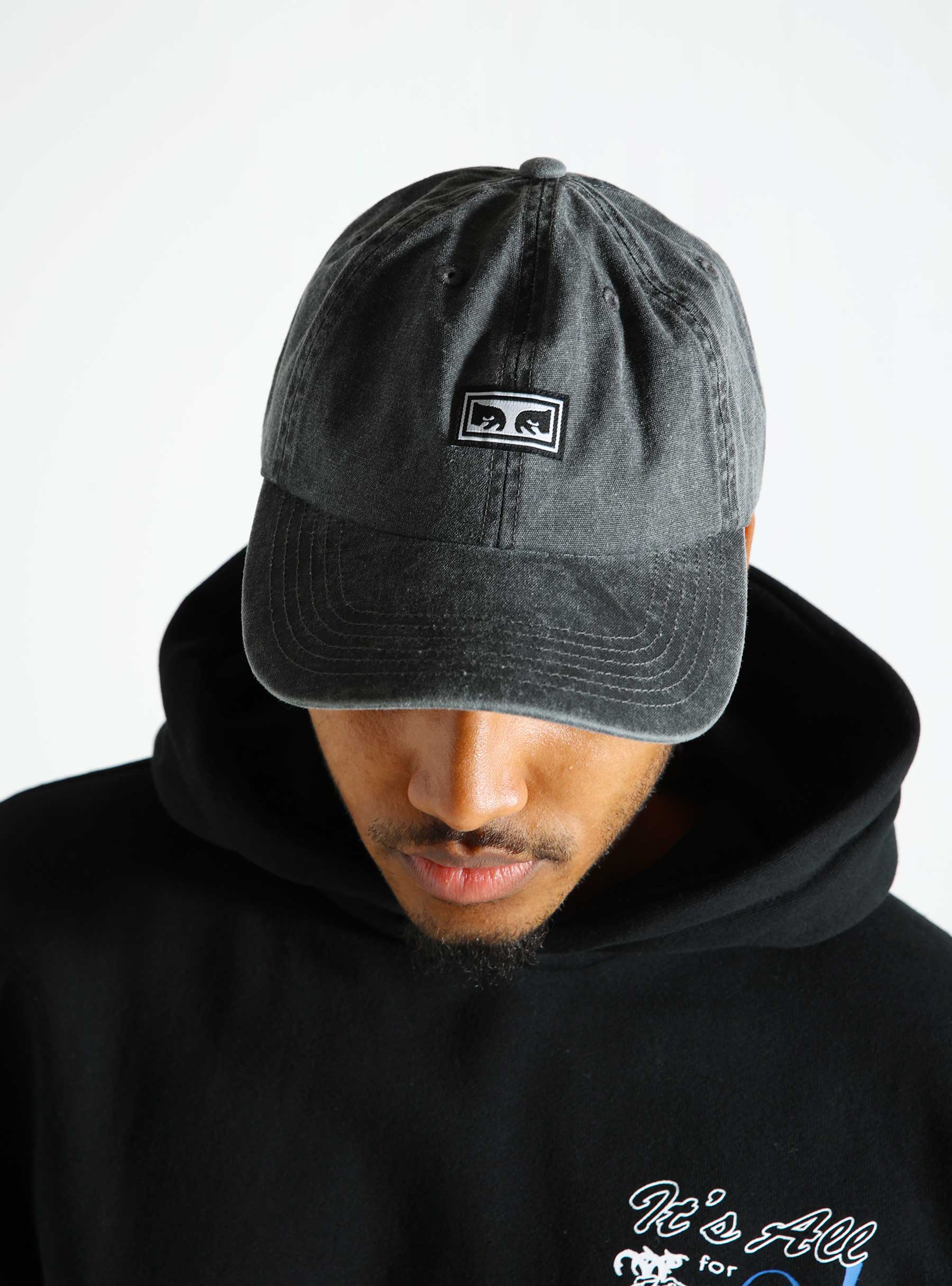 Obey Icon Eyes Pigment 6 Panel Velc Pigment Black 100580391-BLK