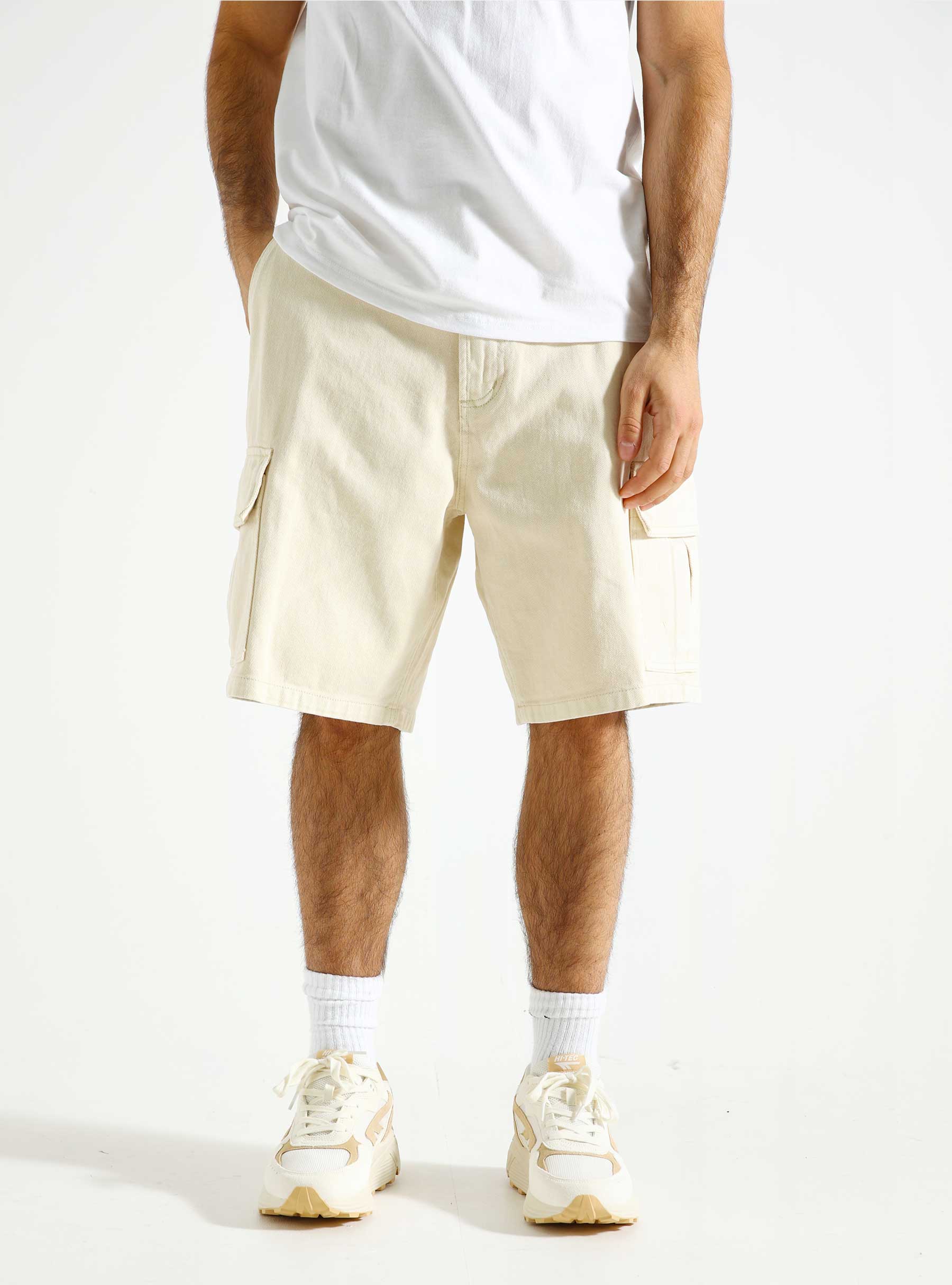 Obey Bigwig Baggy Denim Cargo Short Clay 172100085-CLY