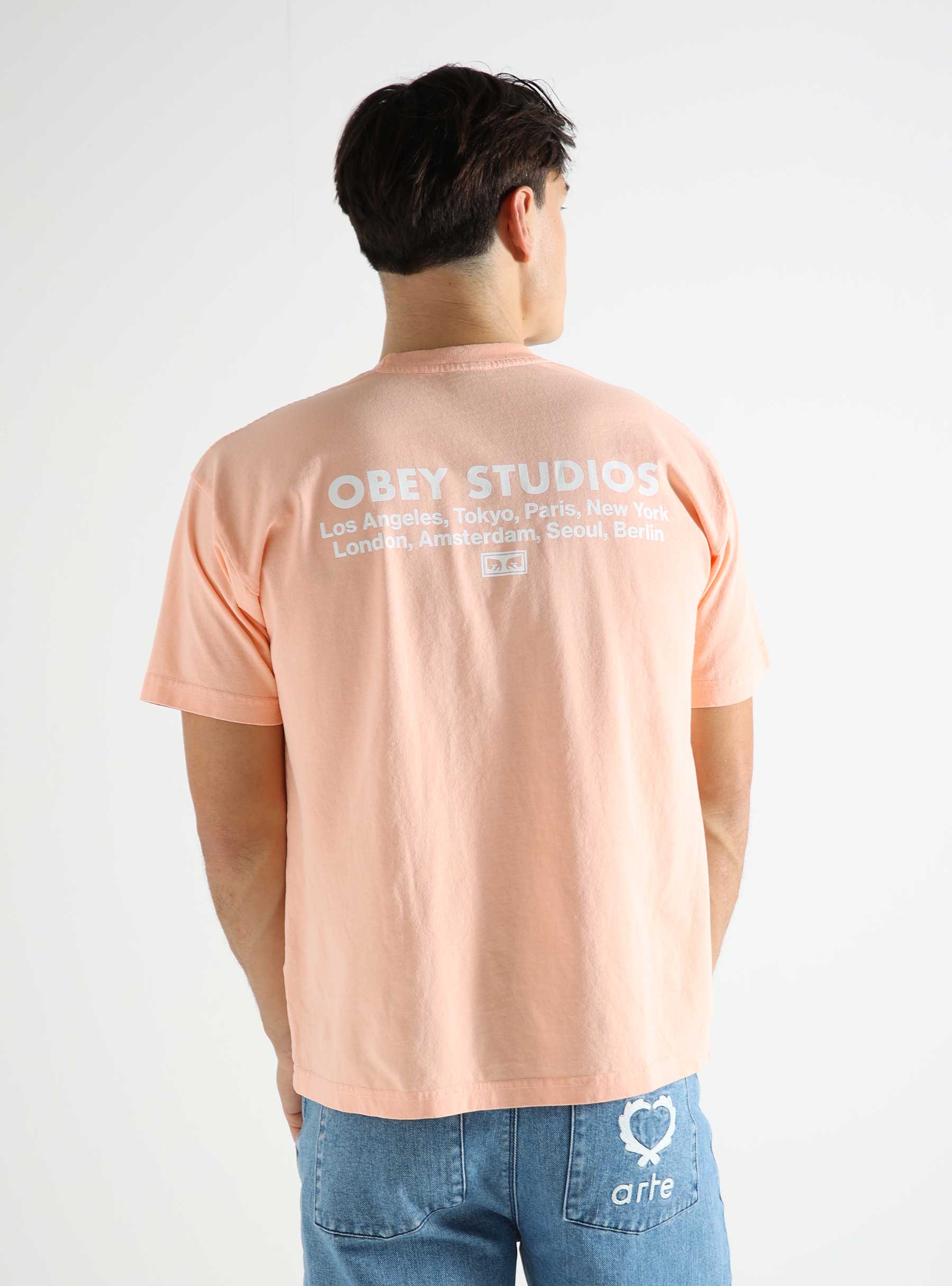 Obey Obey Studios Eye T-shirt Peach Parfait 166913717-PHP