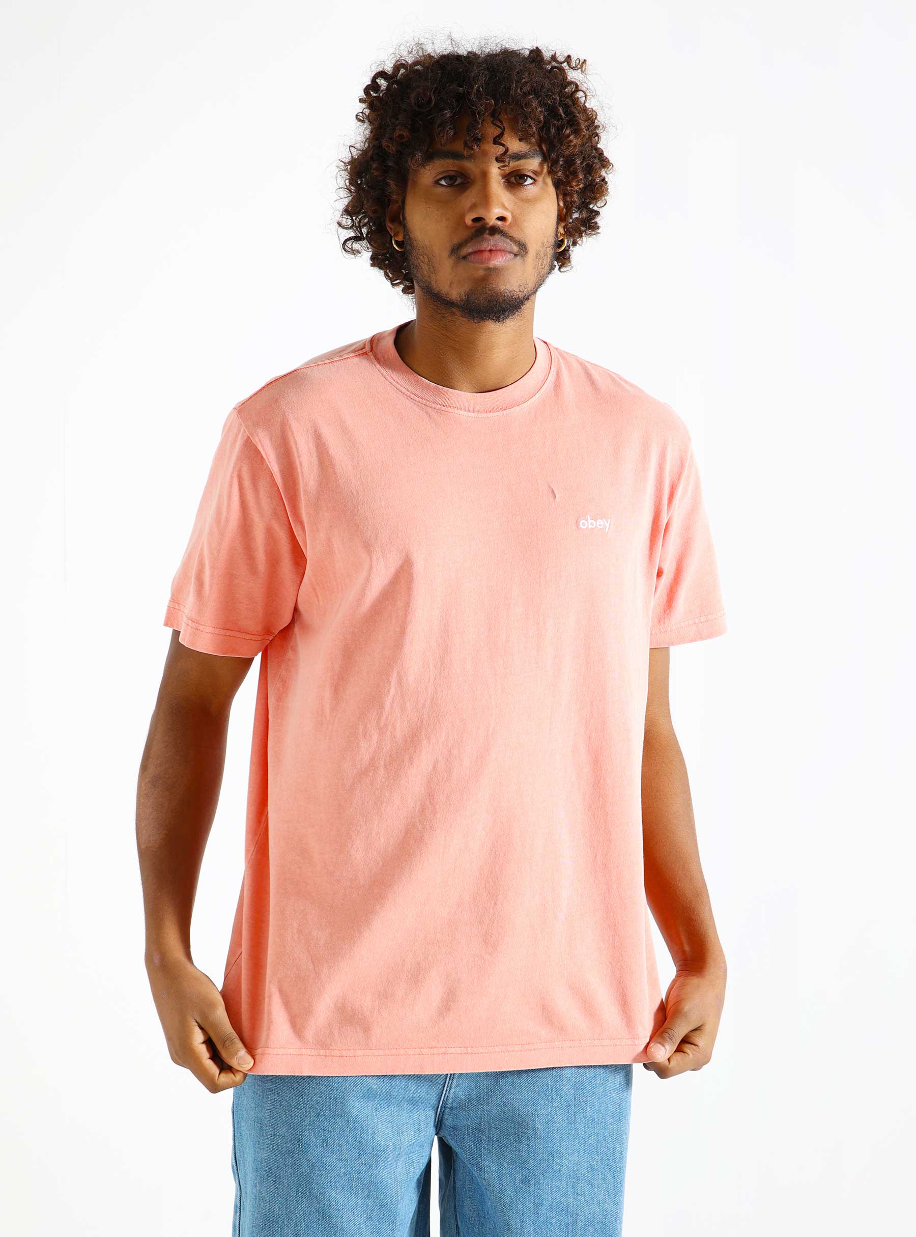 Obey Lowercase Pigment T-shirt Pigment Shell Pink 131080353-SHP