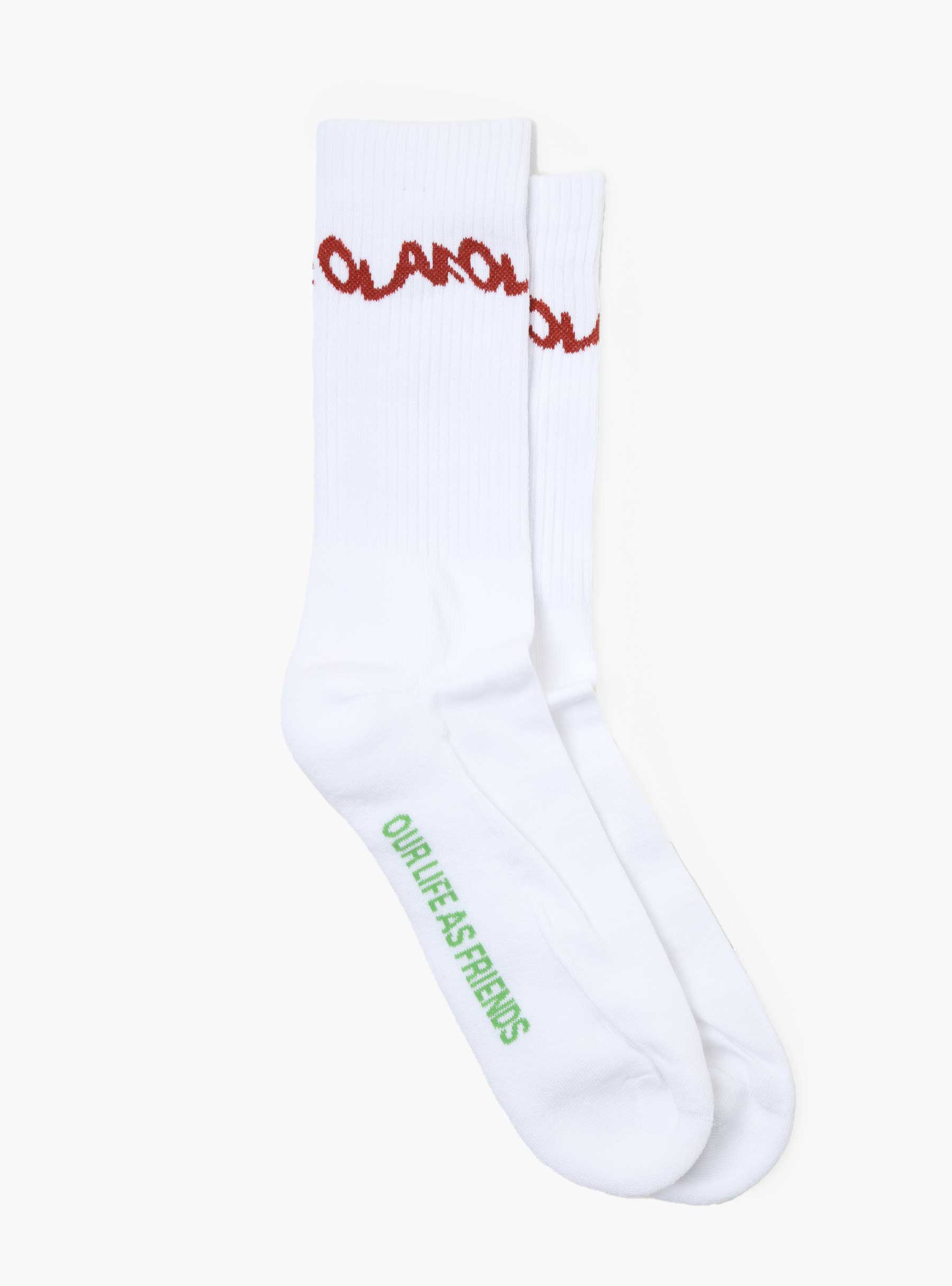 OLAF Wavy Drift Socks Optical White A180805