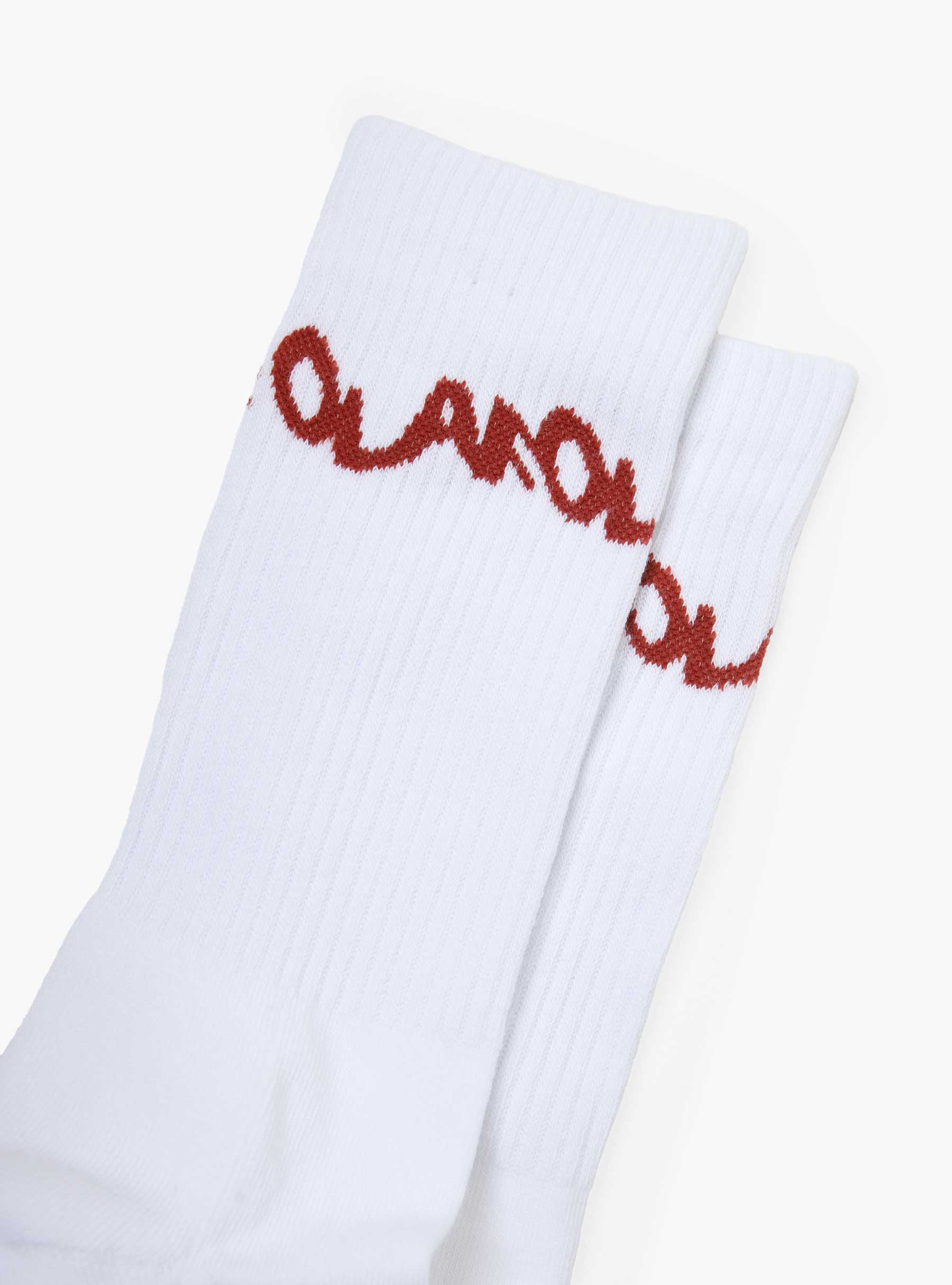 OLAF Wavy Drift Socks Optical White A180805