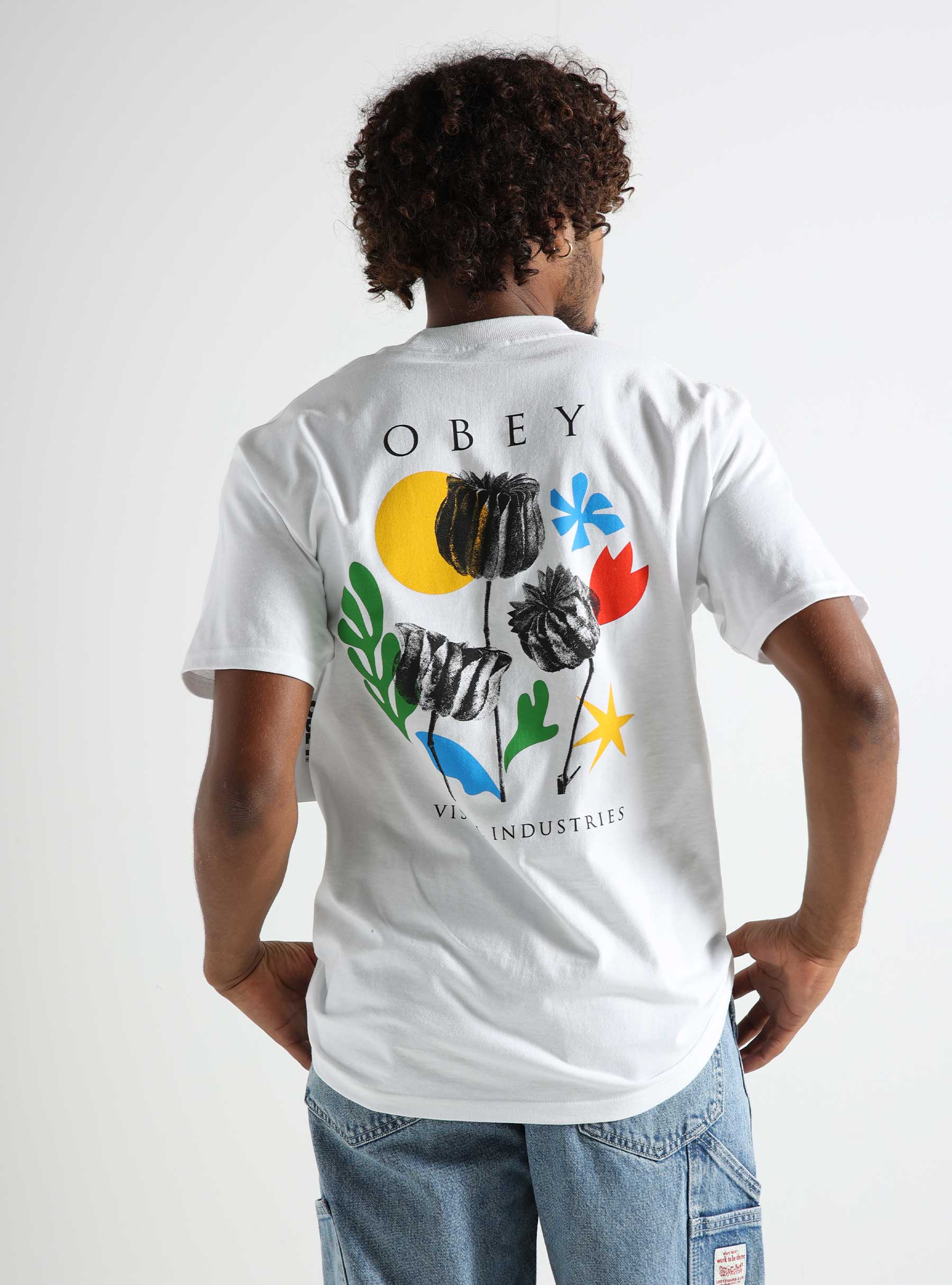 Obey Obey Flowers Papers Scissors T-shirt White 165263777-WHT