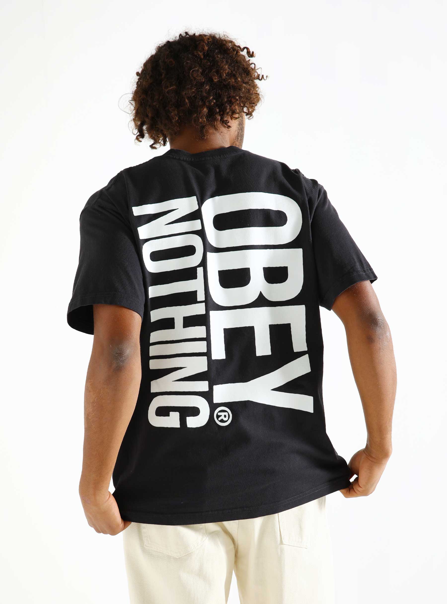 Obey Obey Nothing T-shirt Vintage Black 166913719-VBL