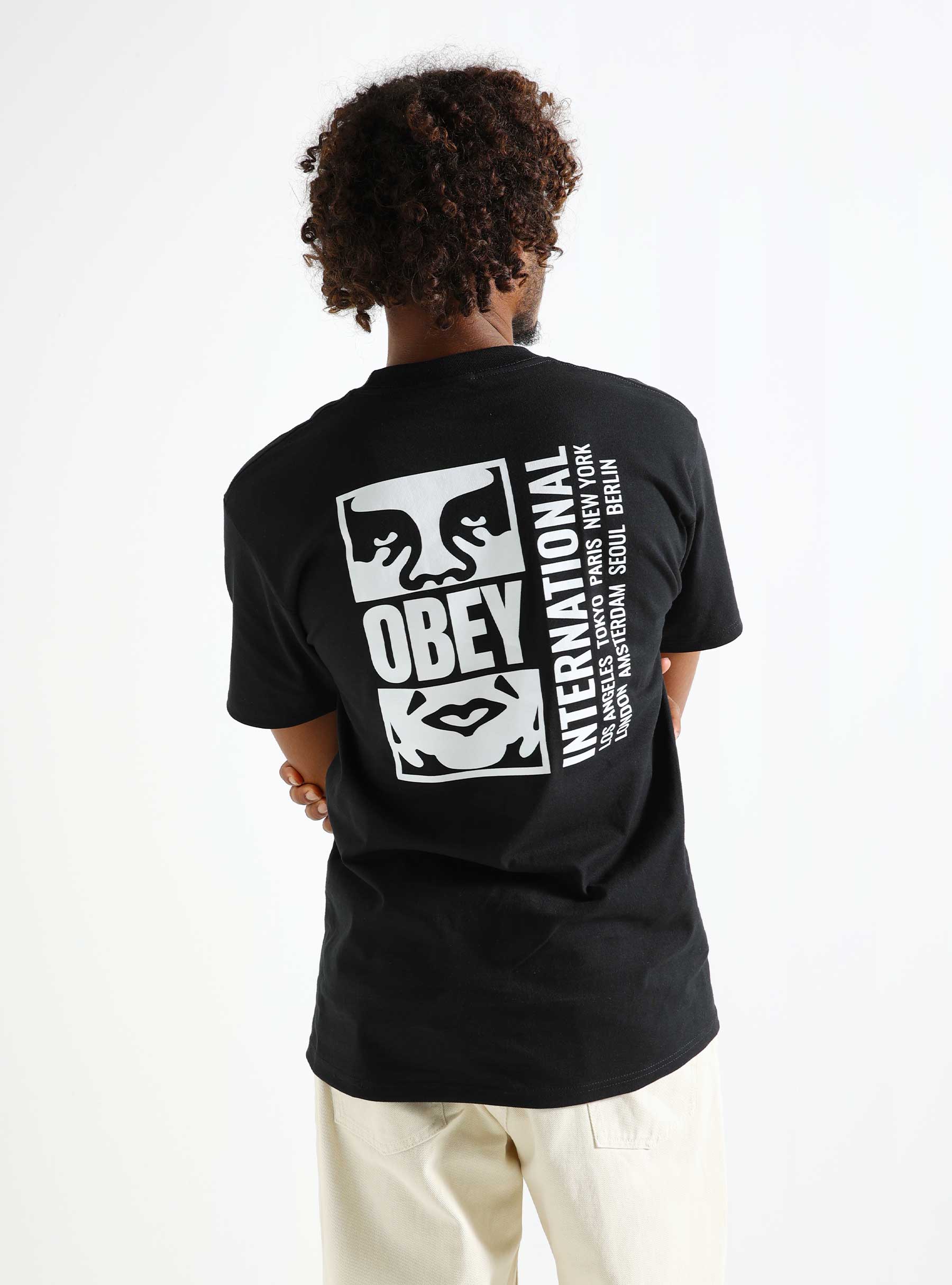 Obey Obey Icon Split T-shirt Black 165263693-BLK