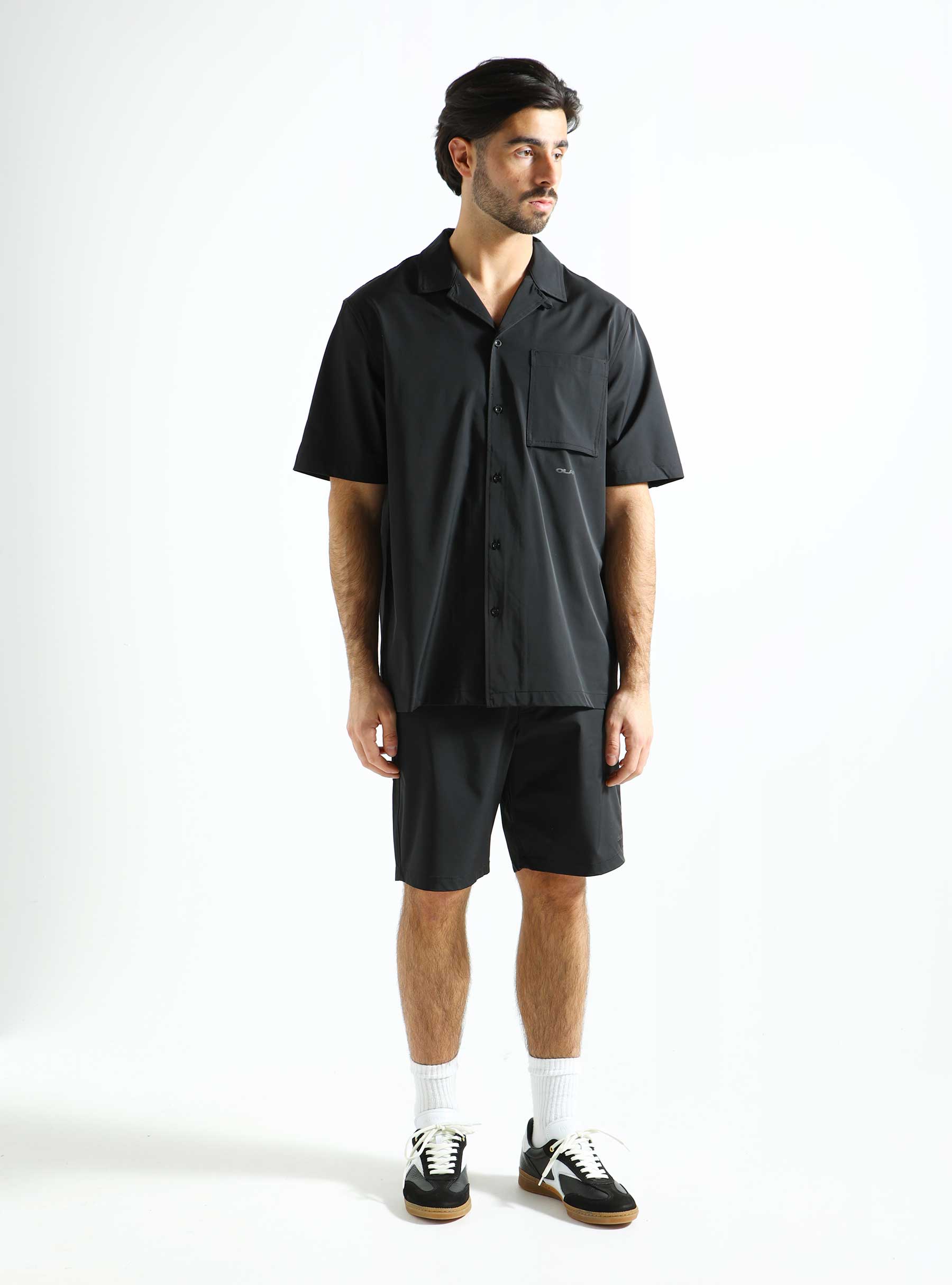 OLAF Nylon Shortsleeve Shirt Black M160304