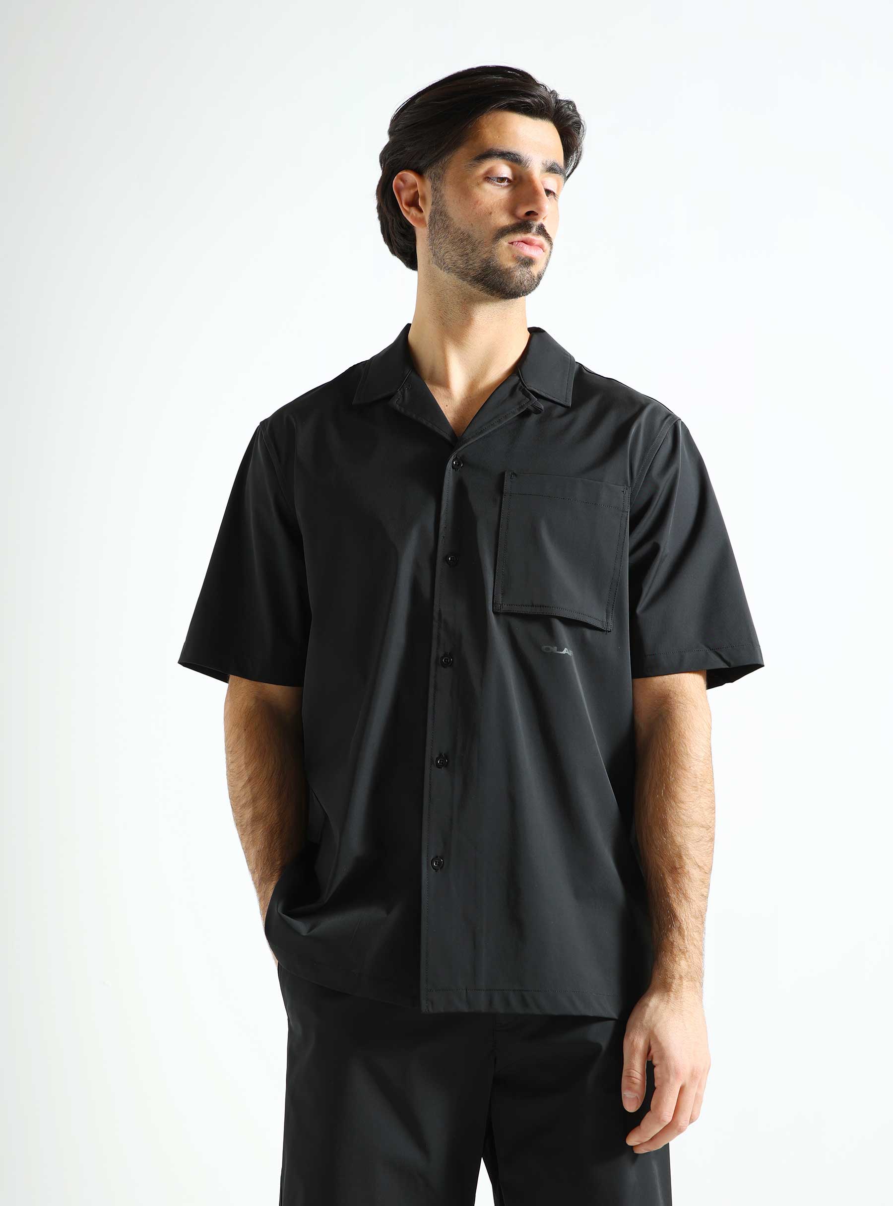 OLAF Nylon Shortsleeve Shirt Black M160304