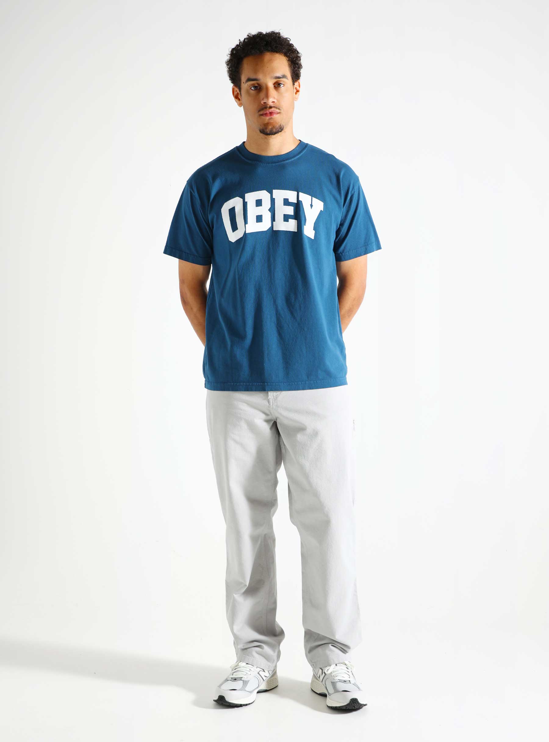 Obey Obey Collegiate T-shirt Legion Blue 166913941-LGB