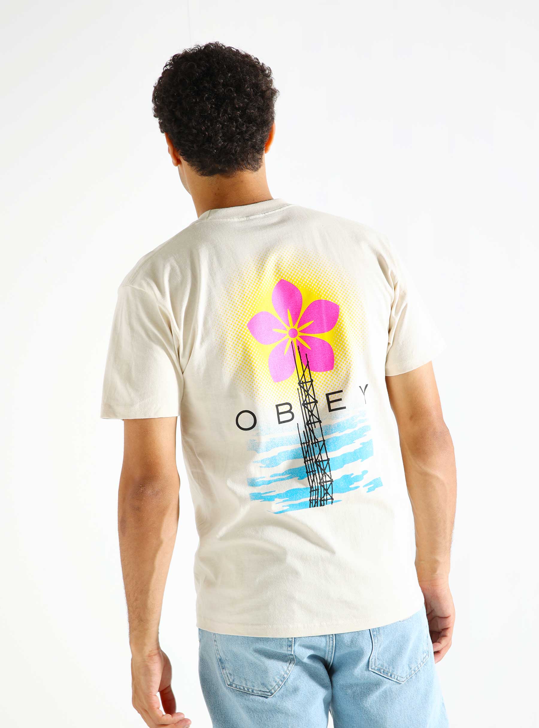 Obey Obey Elevated Power T-shirt Cream 165263933-CRM