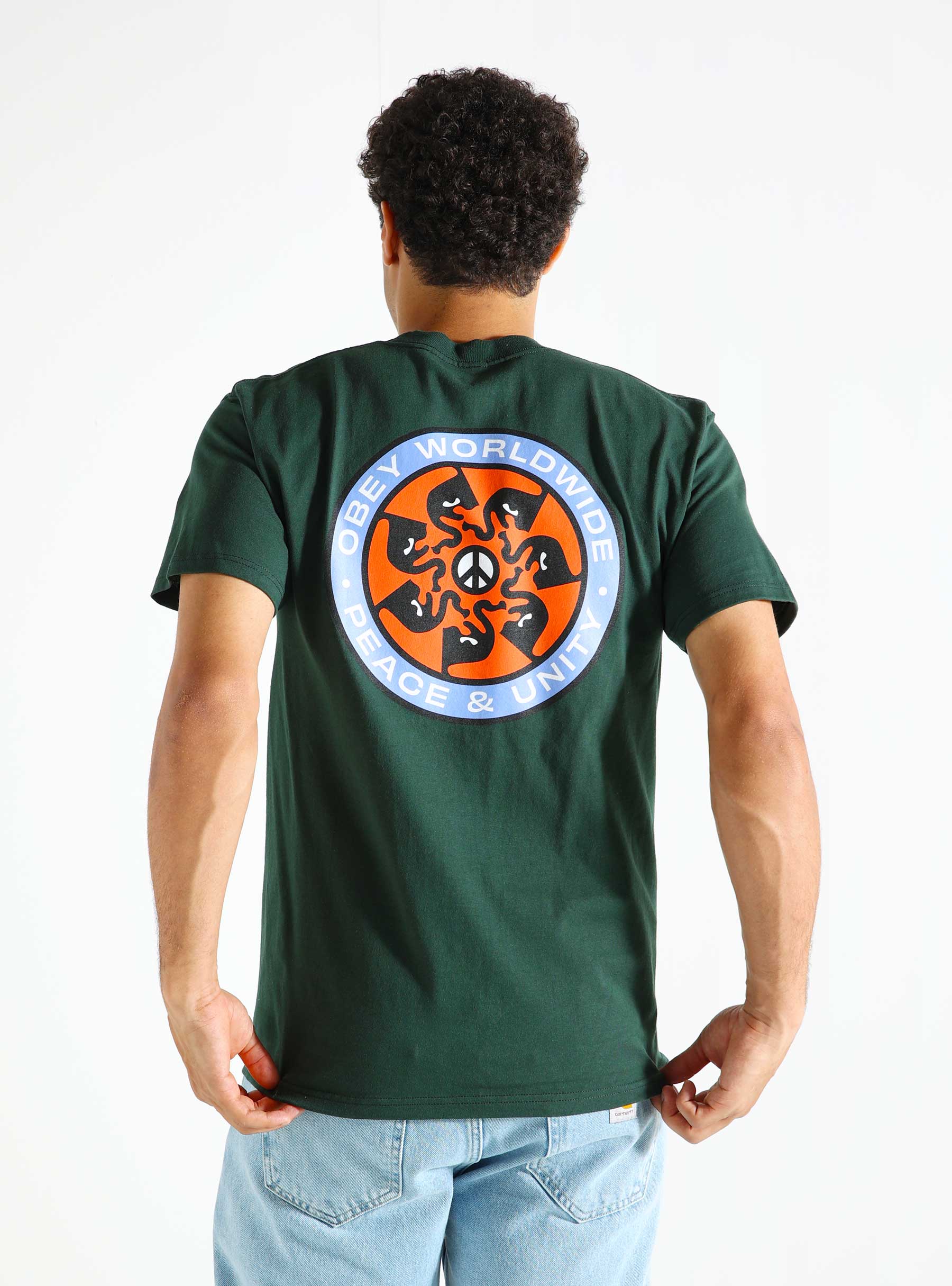 Obey Obey Peace Wheel T-shirt Forest Green 165263883-FOR