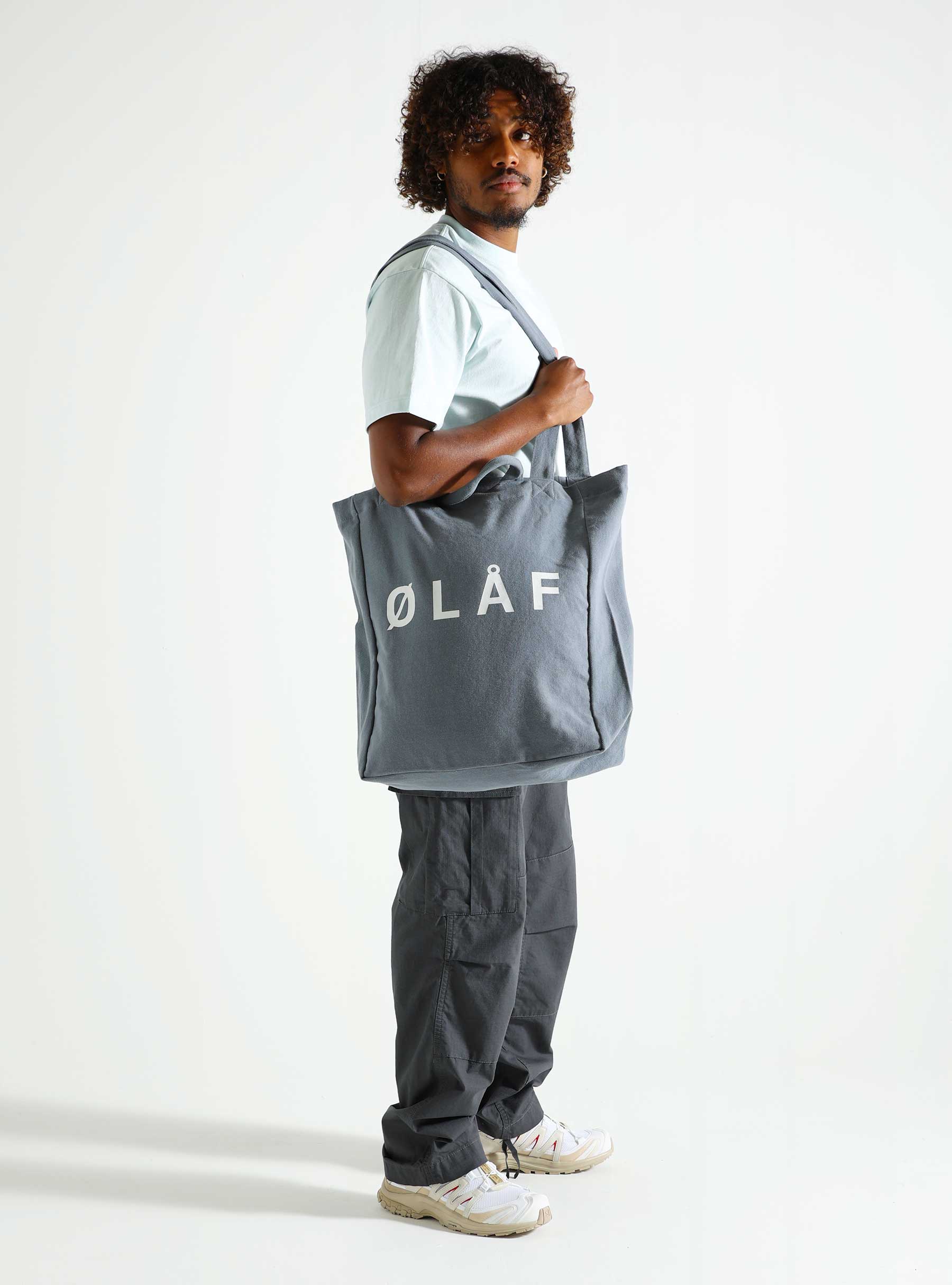 OLAF Tote Bag Washed Blue