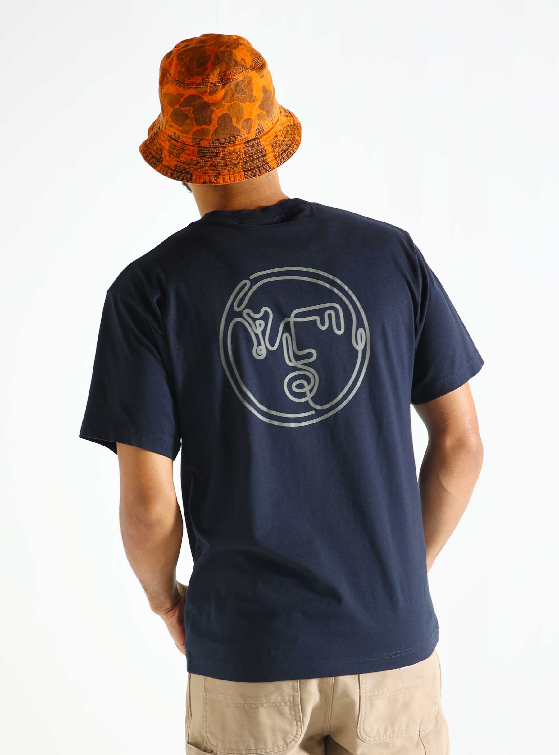 OLAF Nostalgia Face T-shirt Navy M190101