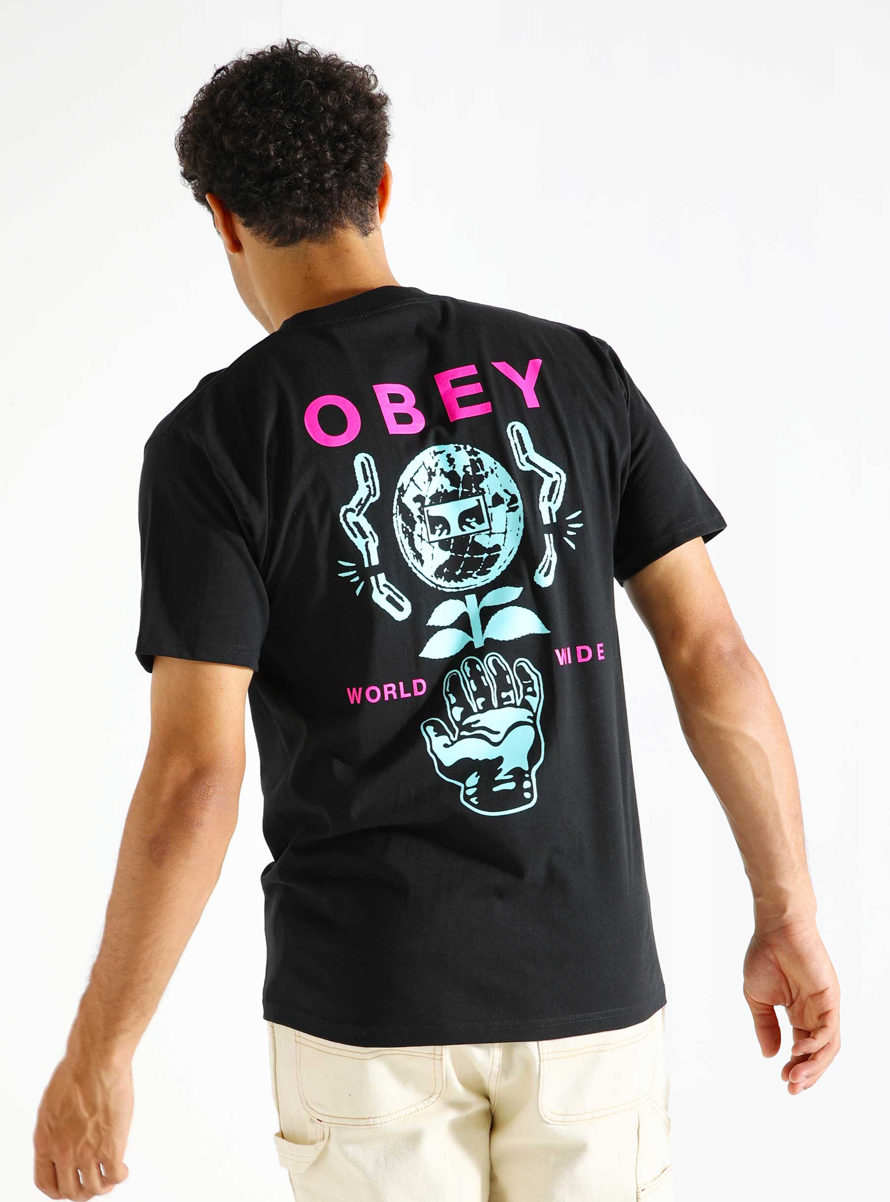 Obey Obey Helping Hand T-shirt Black 165263942-BLK