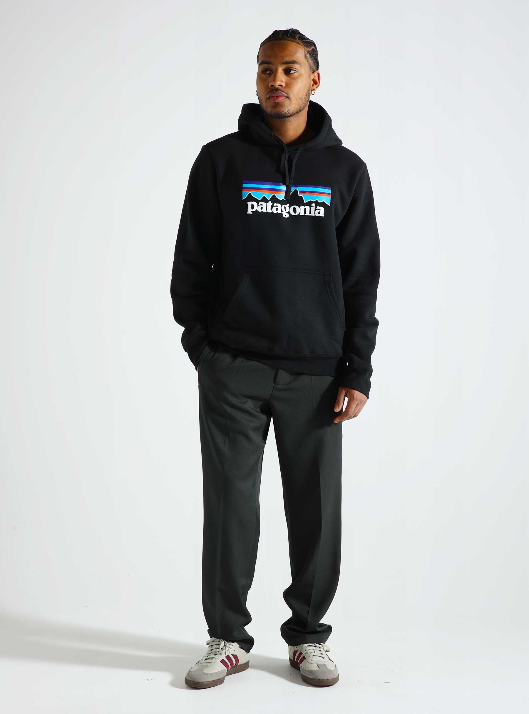 Patagonia P-6 Logo Uprisal Hoodie Black 39622BLK