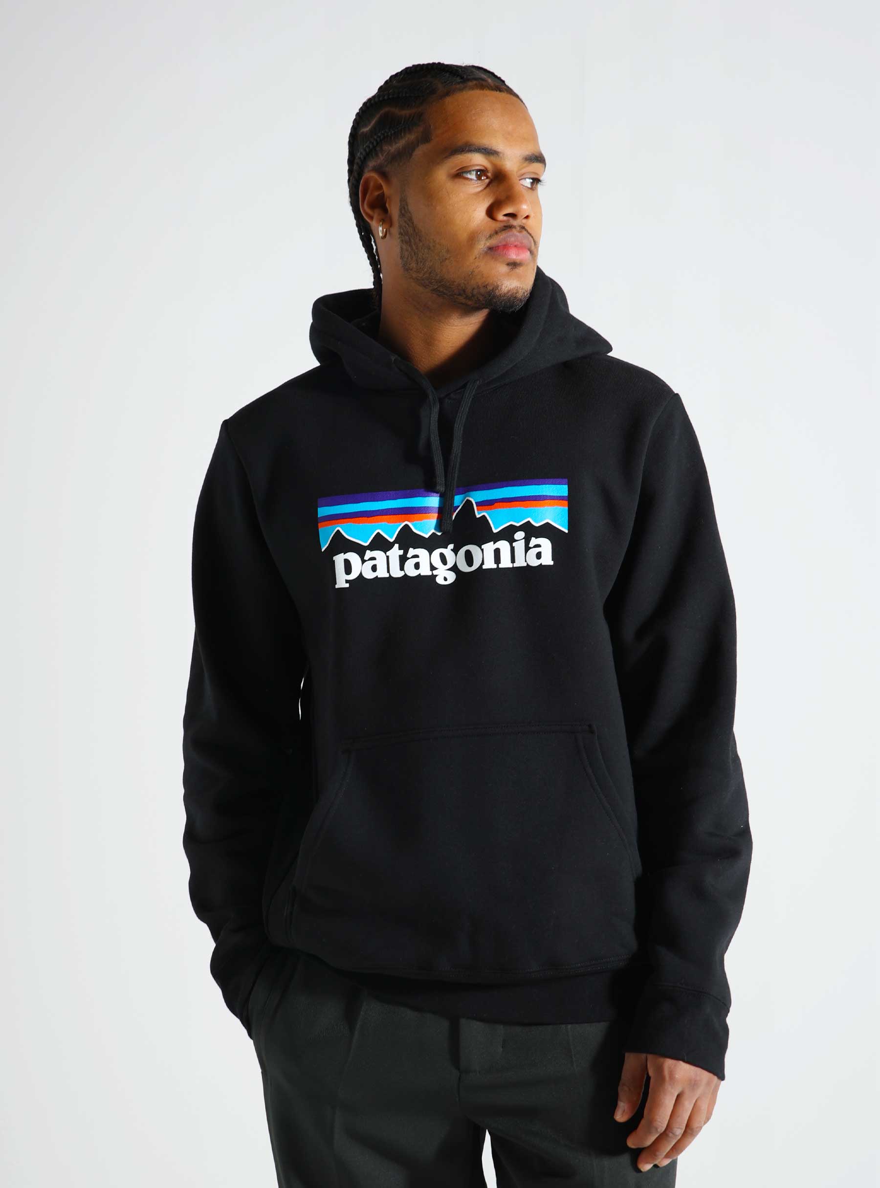 Patagonia P-6 Logo Uprisal Hoodie Black 39622BLK