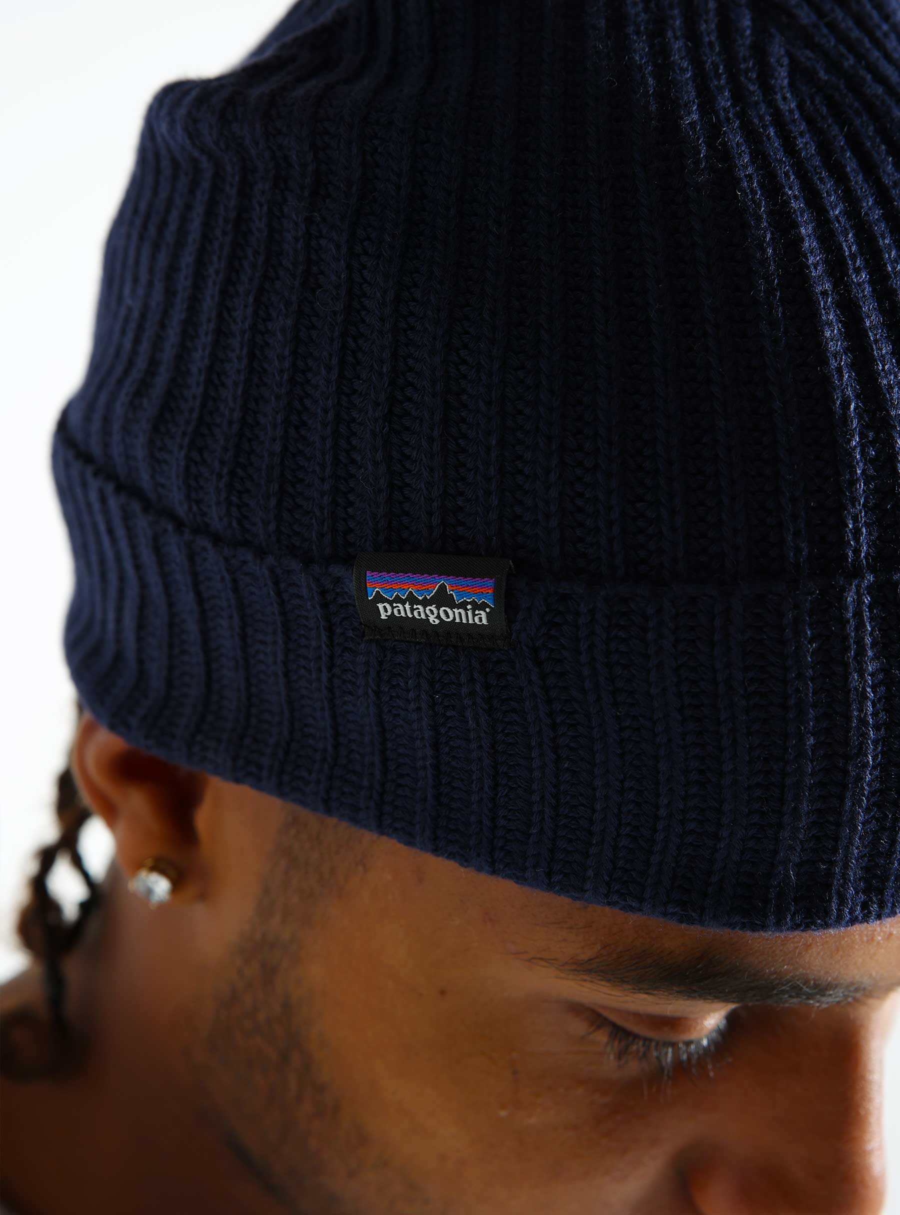 Patagonia Fishermans Rolled Beanie Navy Blue 29105