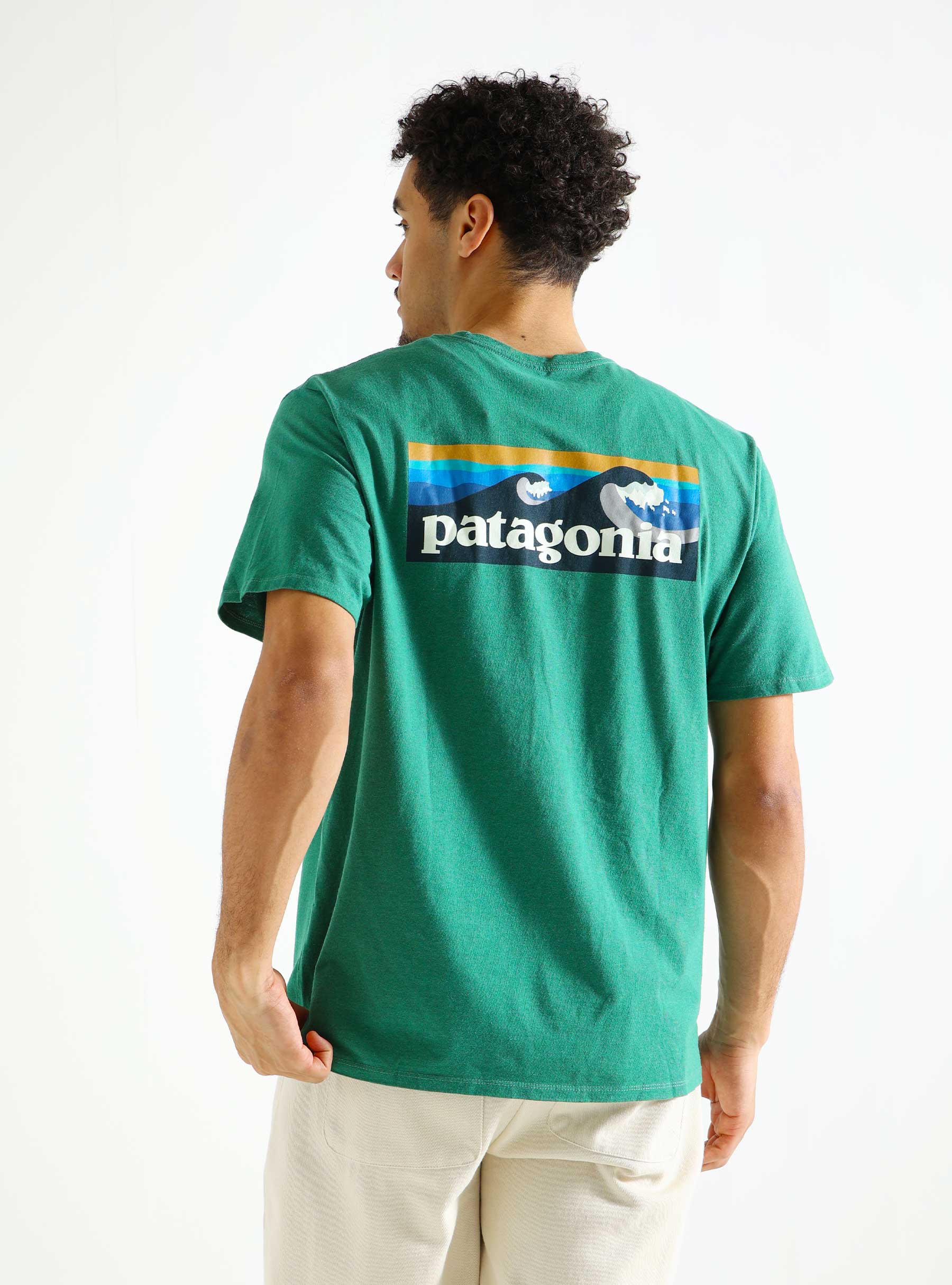 Patagonia M's Boardshort Logo Pocket Responsibili-Tee Gather Green 37655