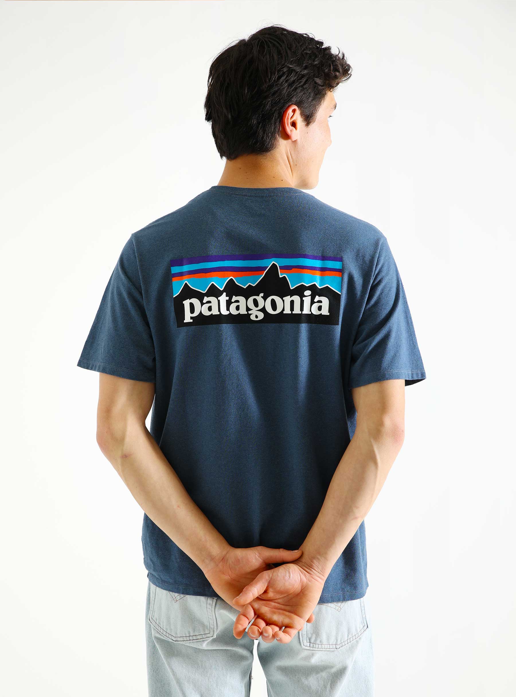 Patagonia M's P-6 Logo Responsibili-tee Utility Blue 38504-UTB