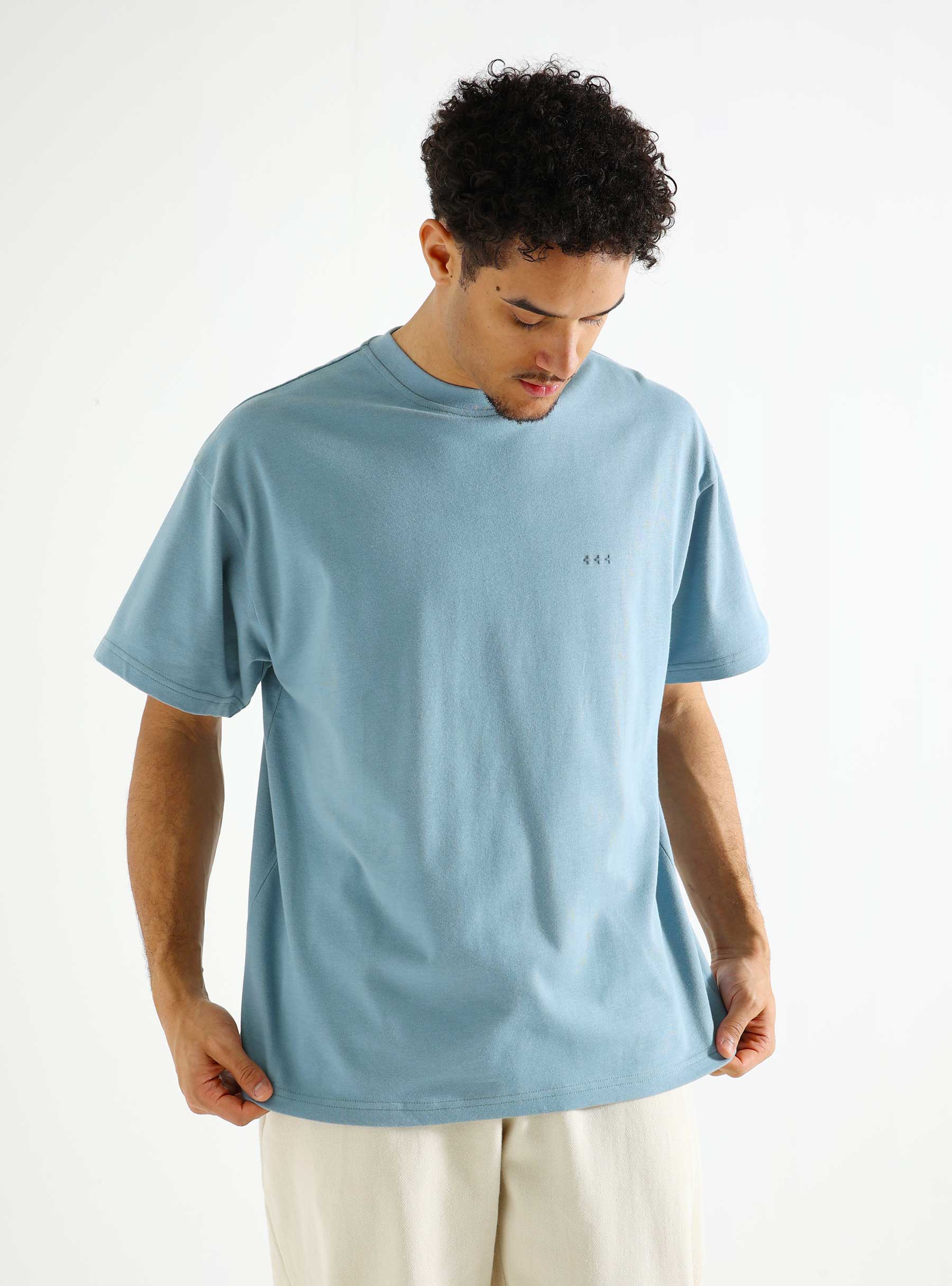 Quality Blanks QB304 Loose T-shirt Steel Blue