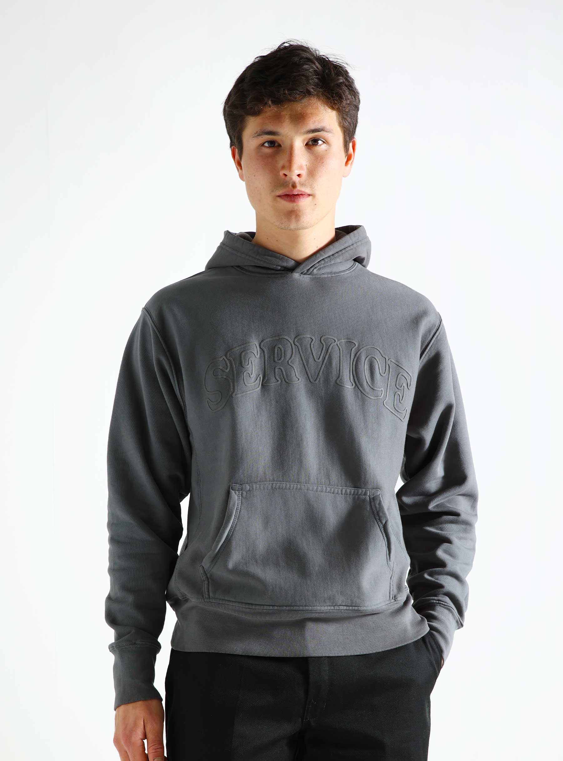 Service Works Arch Logo Hoodie Charcoal SW-SS24-1075