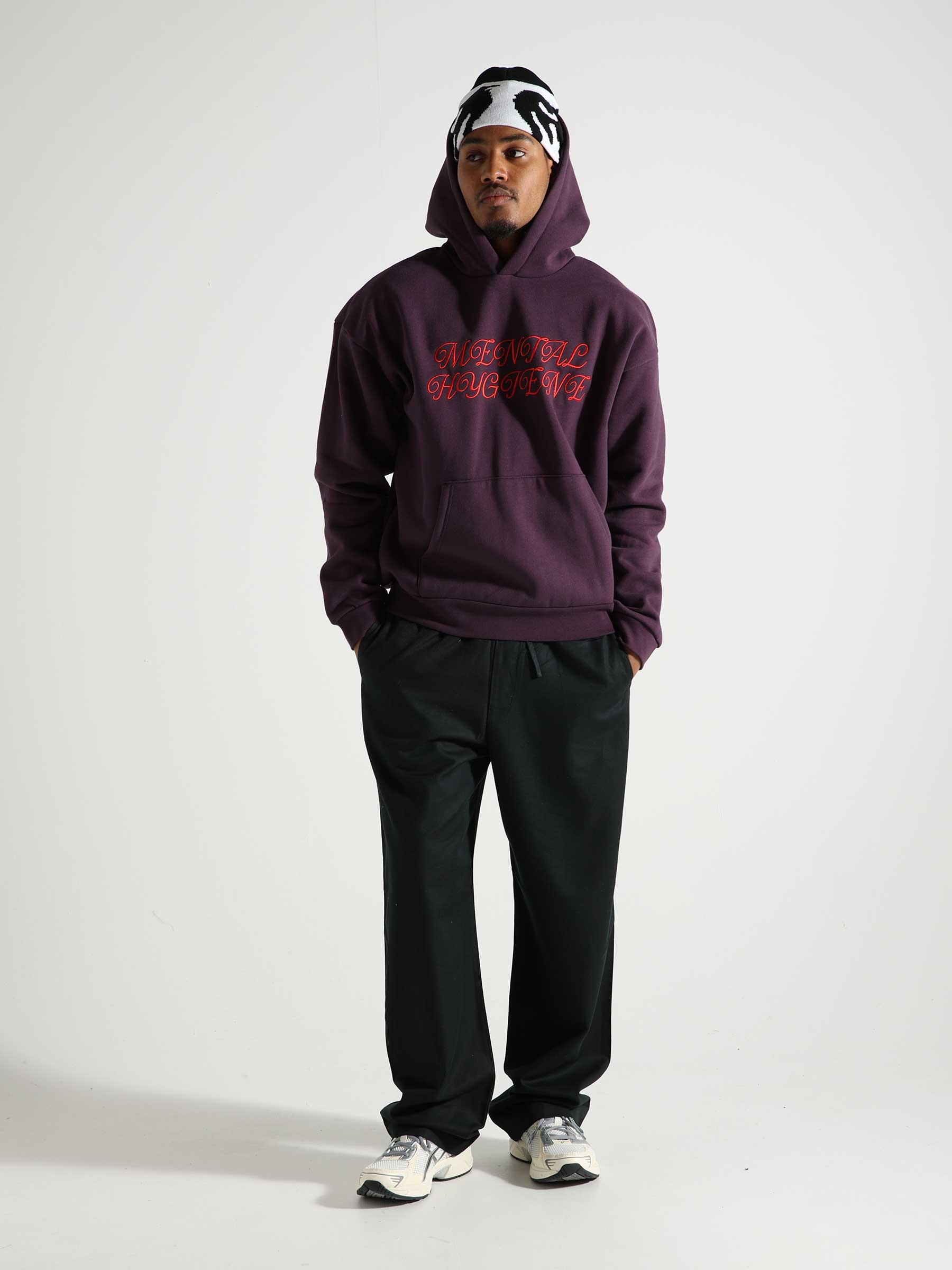 Obey Mental Hygiene Extra Heavy Hoodie Plum Perfect 112470232-PLP