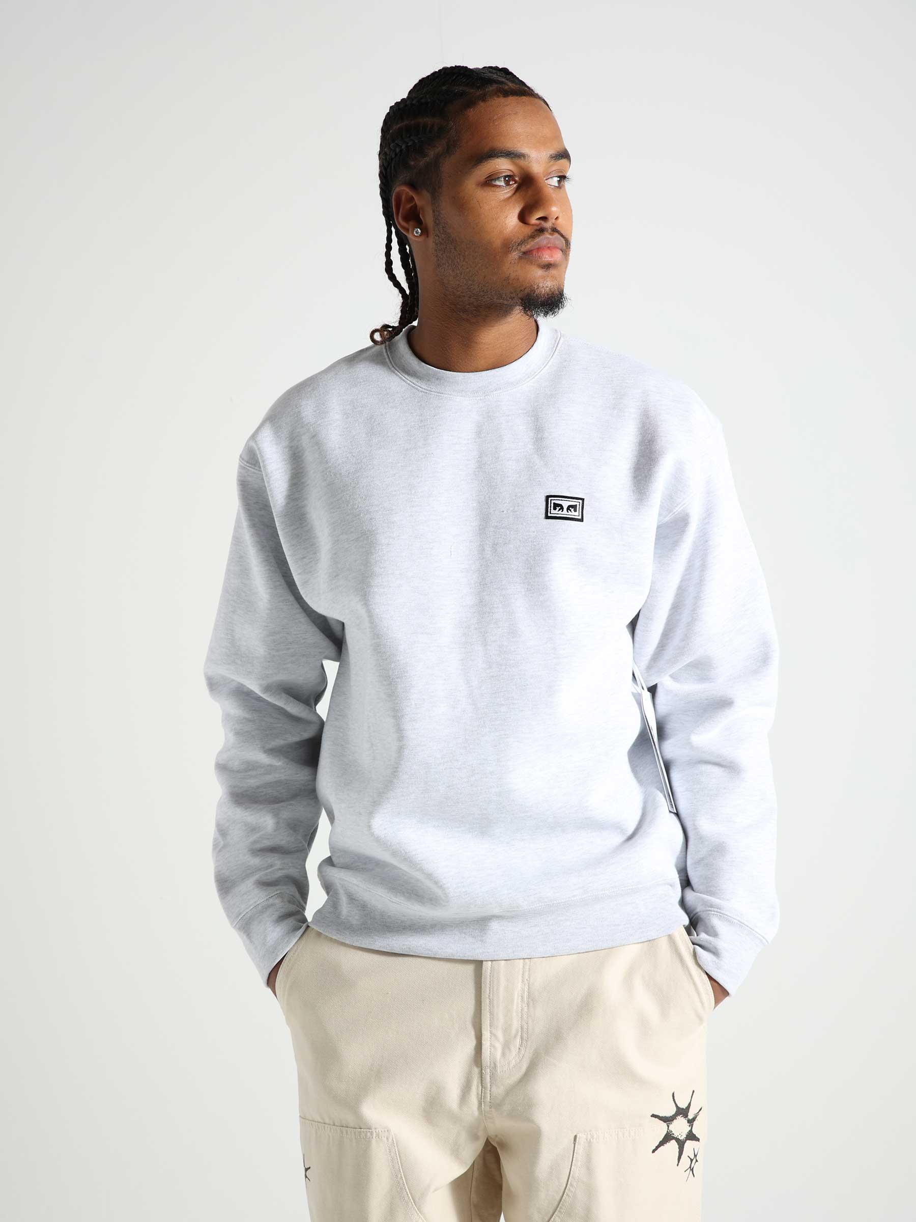 Obey Established Works Eyes Crewneck II Ash Grey 112480151-AGRY