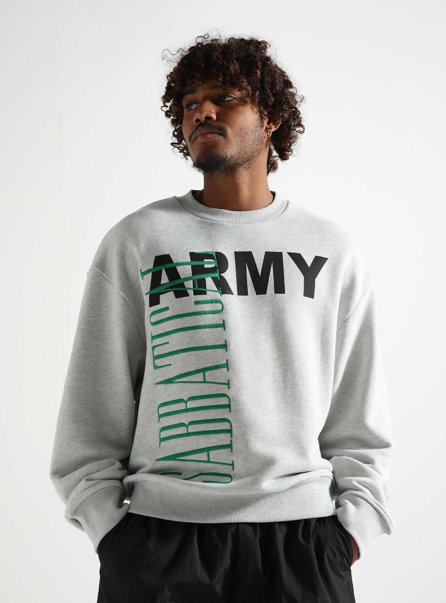 Sabbatical Sabbatical Army Crewneck Heather Grey SS24-SAB8HG