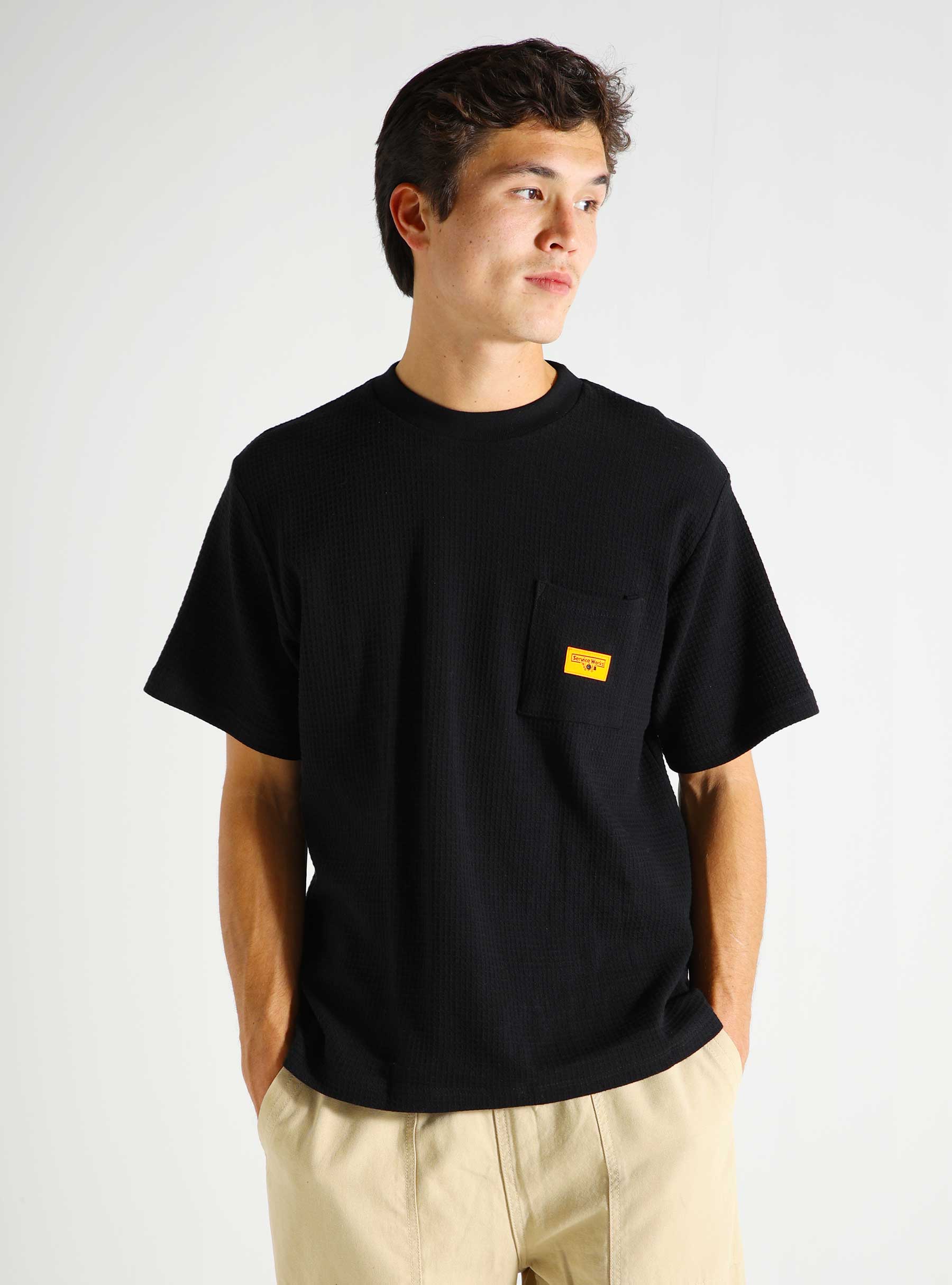 Service Works Waffle Pocket T-Shirt Black SW-AW24-1065