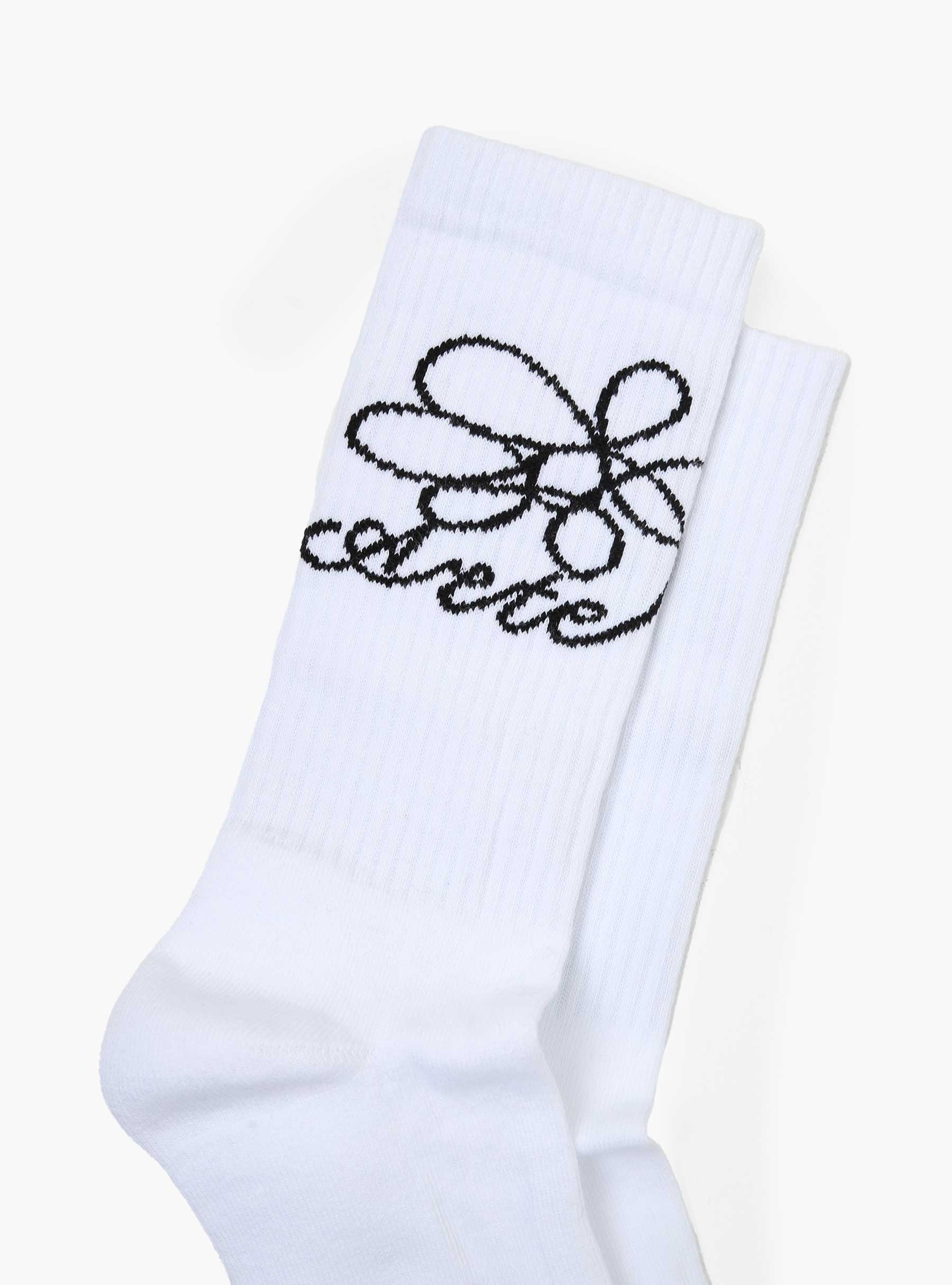 Arte Antwerp Flower Logo Socks White AW24-242SK