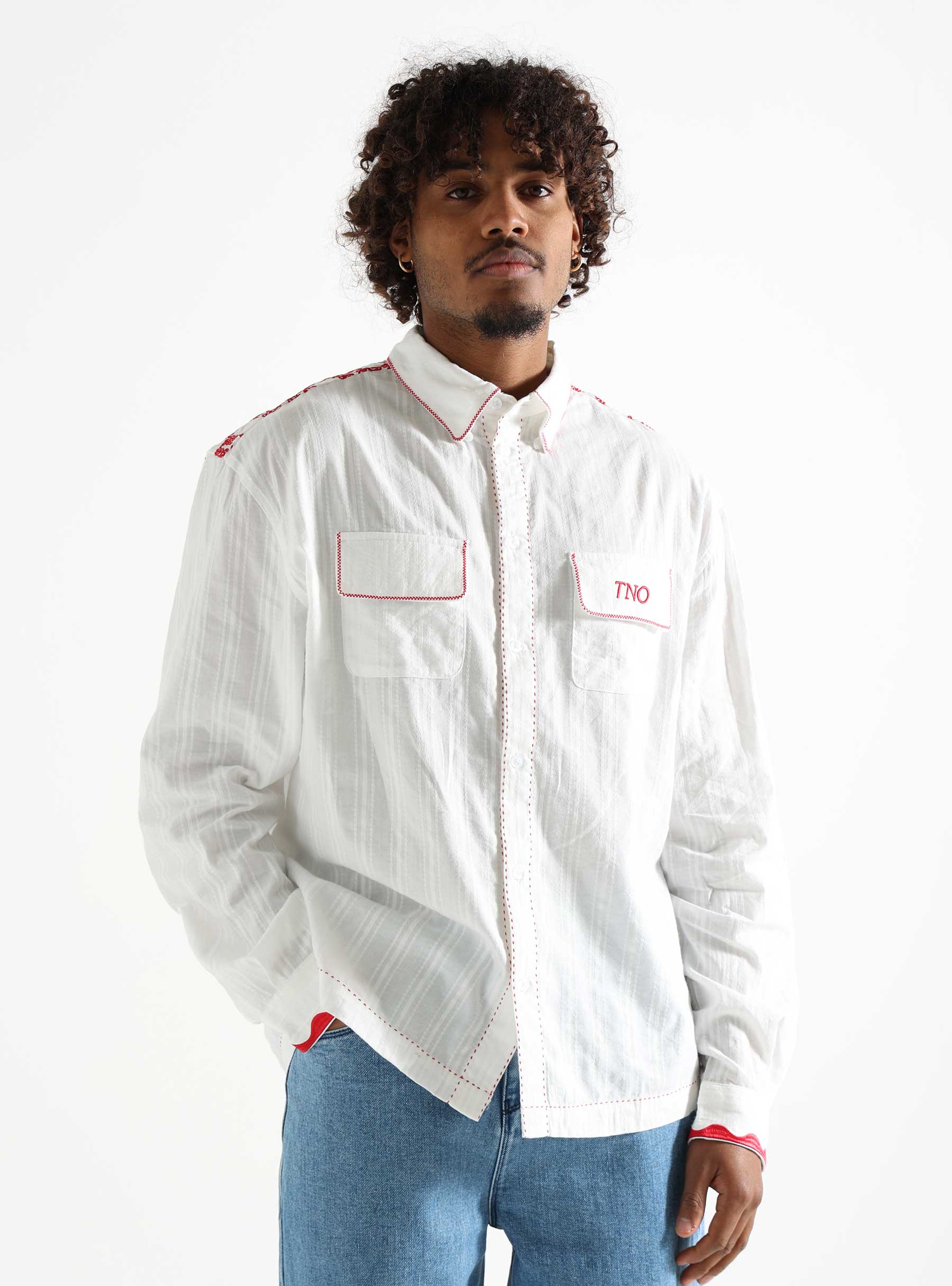 The New Originals Kitchen Shirt White Alyssum 120TLKSS24.001