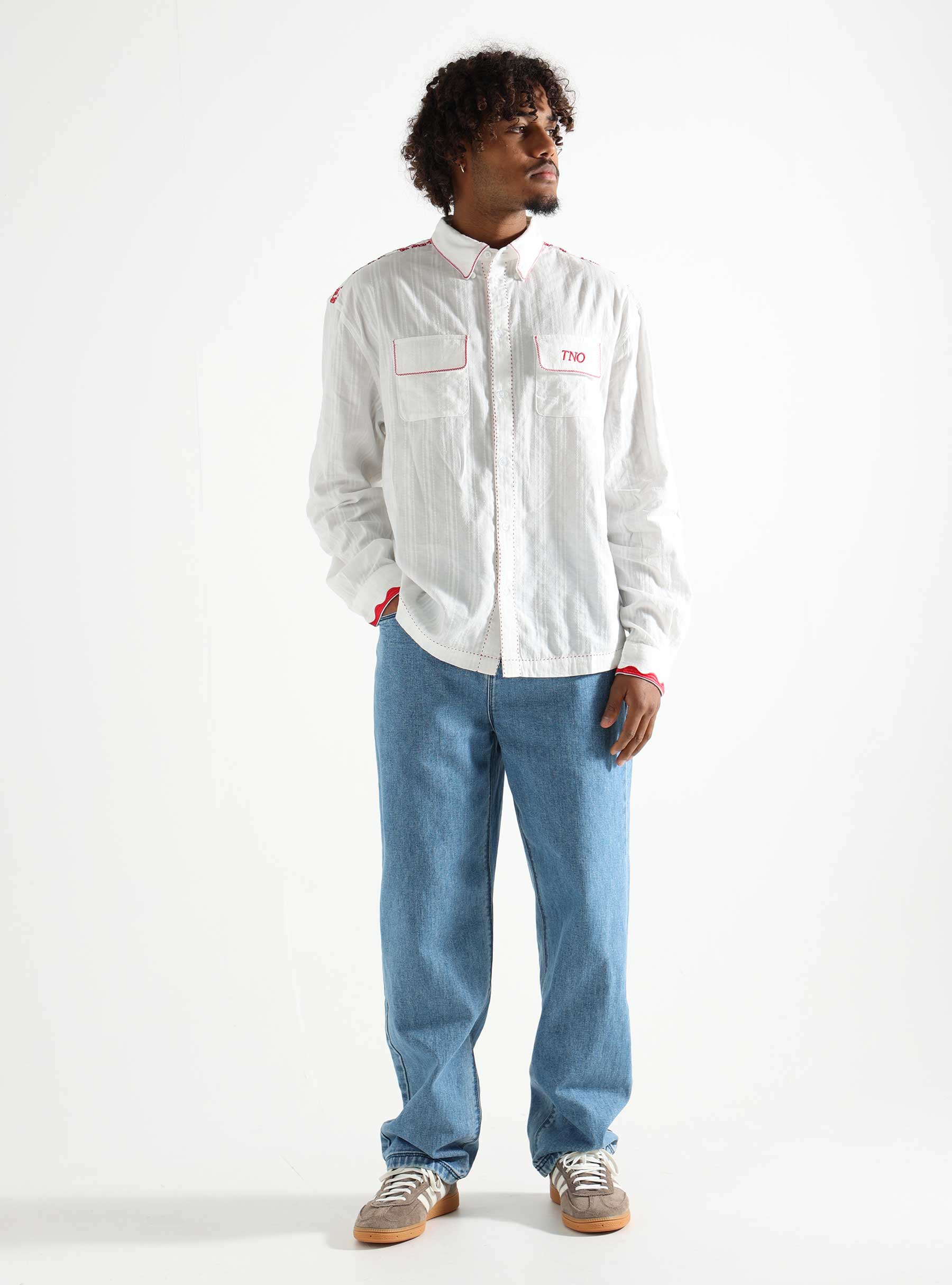 The New Originals Kitchen Shirt White Alyssum 120TLKSS24.001