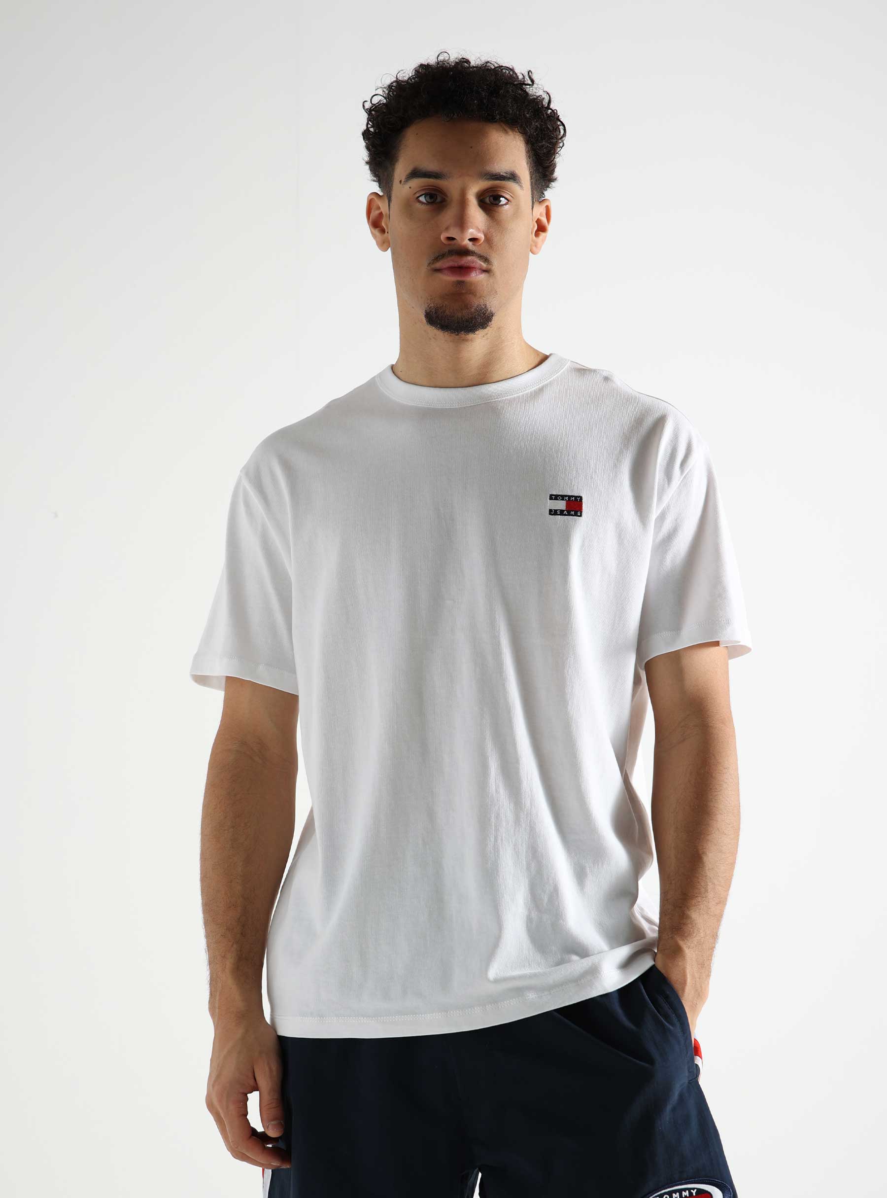 Tommy Jeans Regular Badge T-shirt White DM0DM17995-YBR