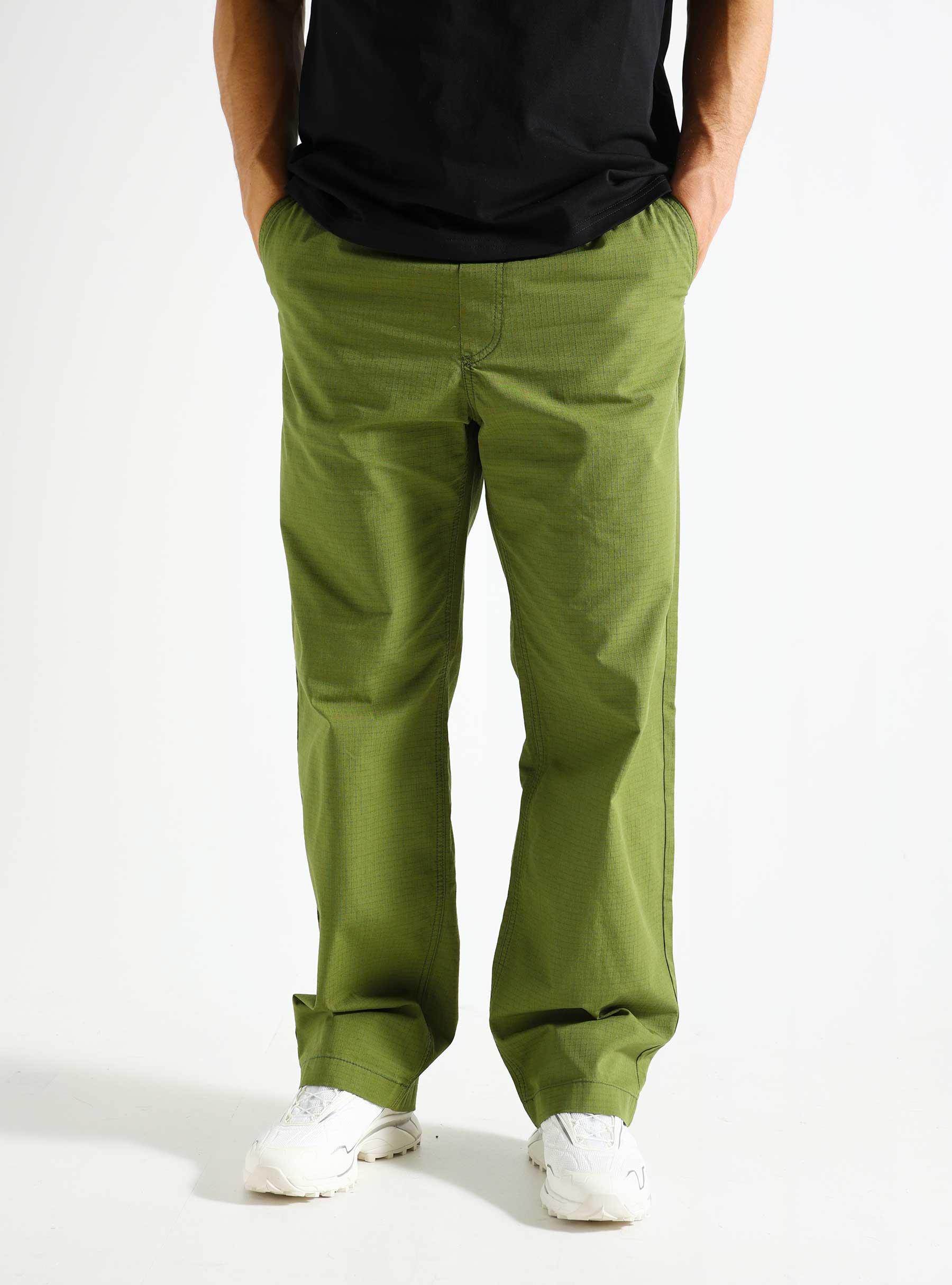 Double A by Wood Wood Lee Ripstop Trousers 8051 Fatique Green 10295005-5745