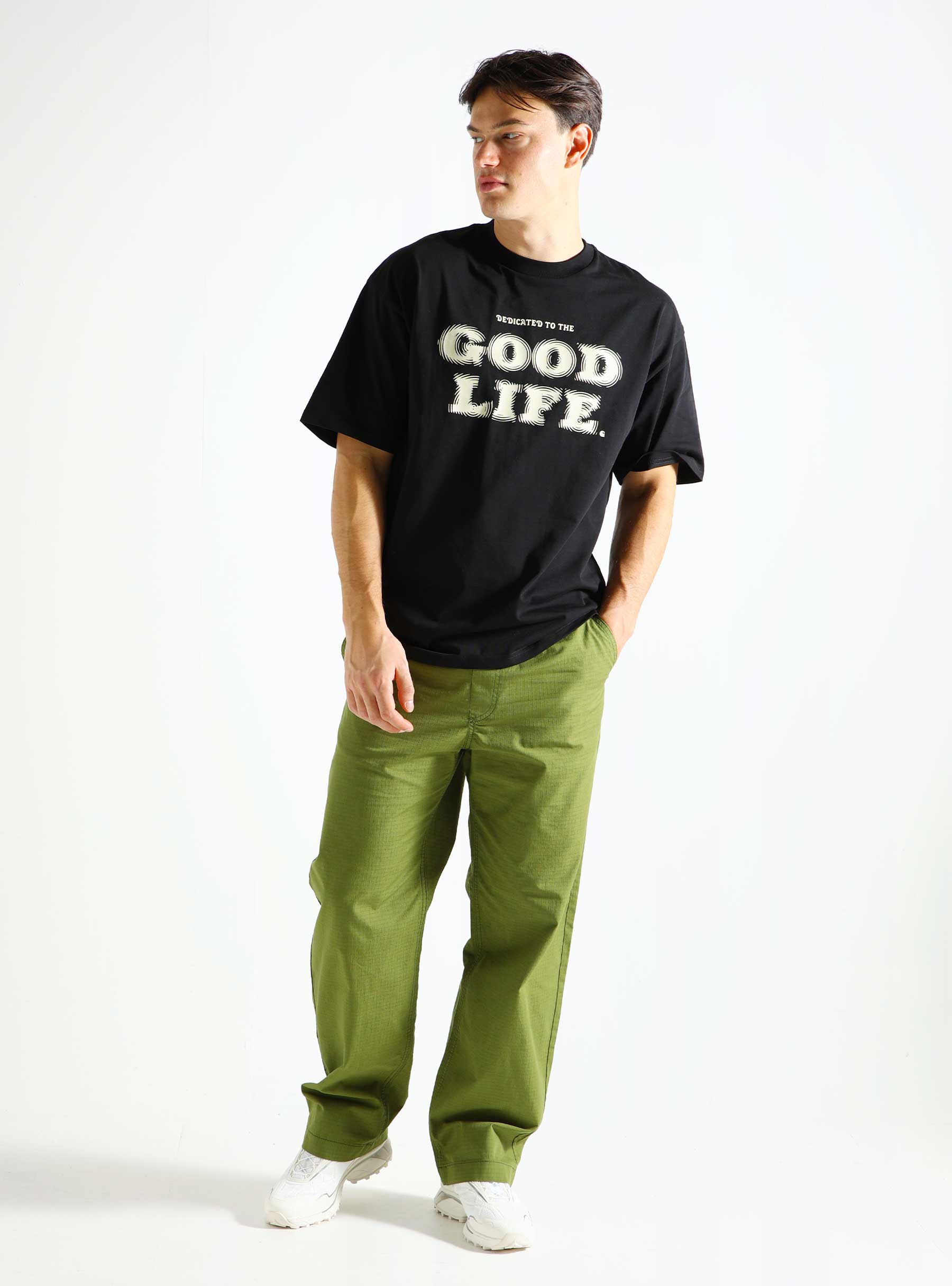 Double A by Wood Wood Lee Ripstop Trousers 8051 Fatique Green 10295005-5745