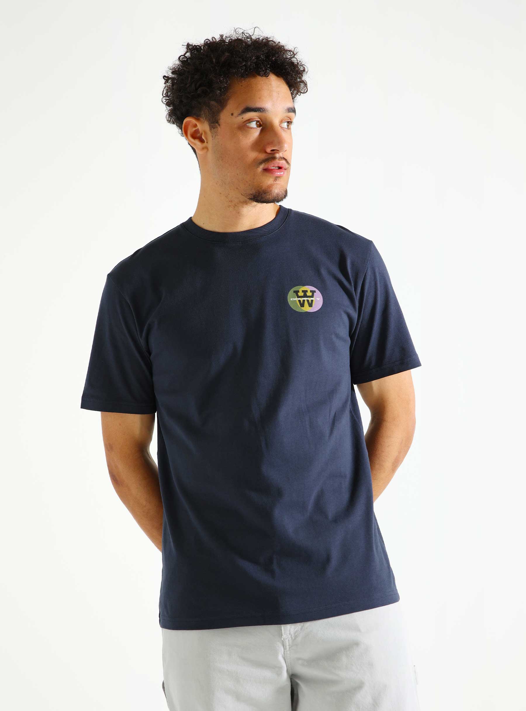 Double A by Wood Wood Ace Eclipse T-Shirt GOTS 7000 Navy 10305717-2222