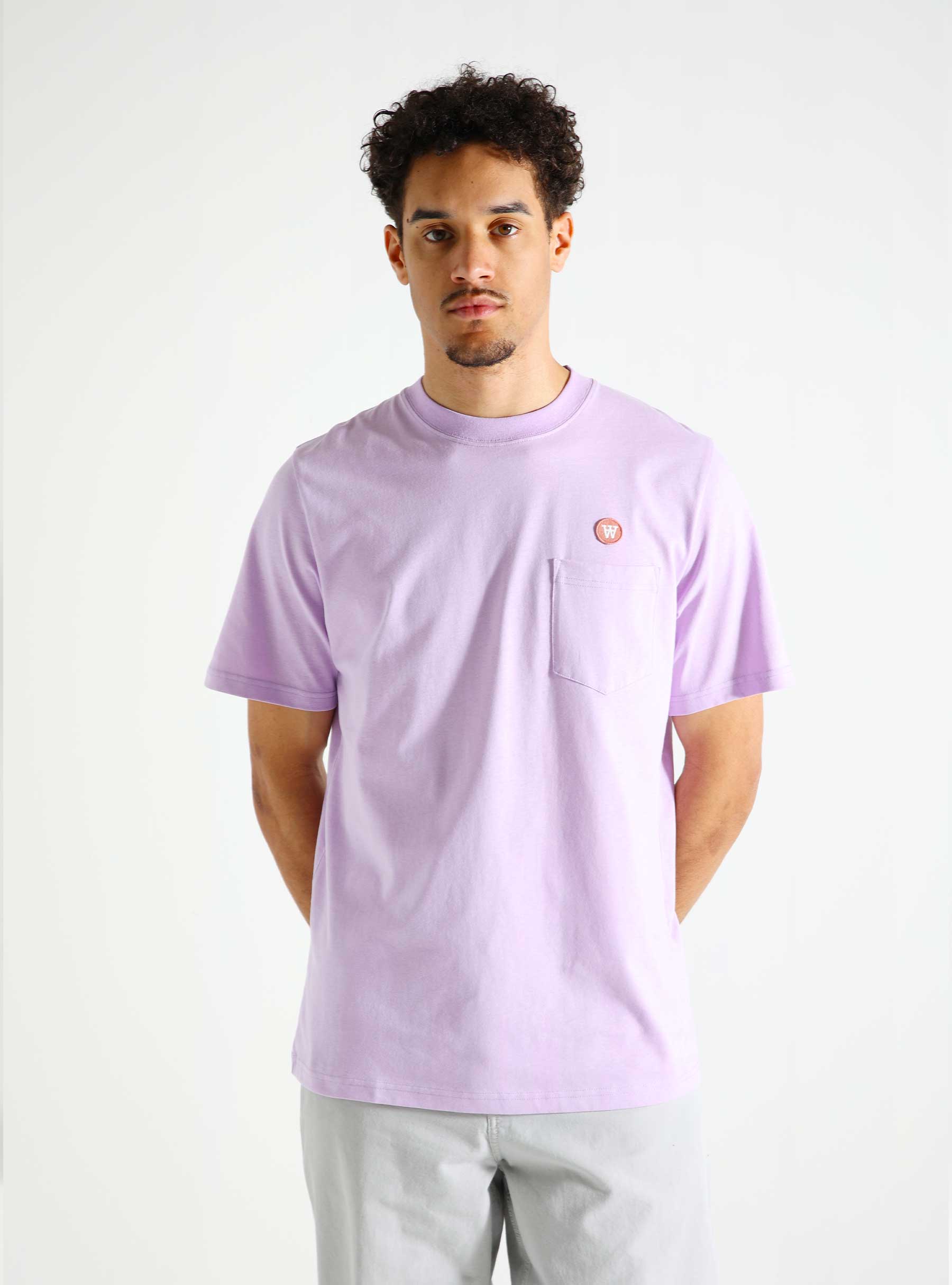 Double A by Wood Wood Adi Pocket Resort T-shirt GOTS La Lilac 10305727-2222