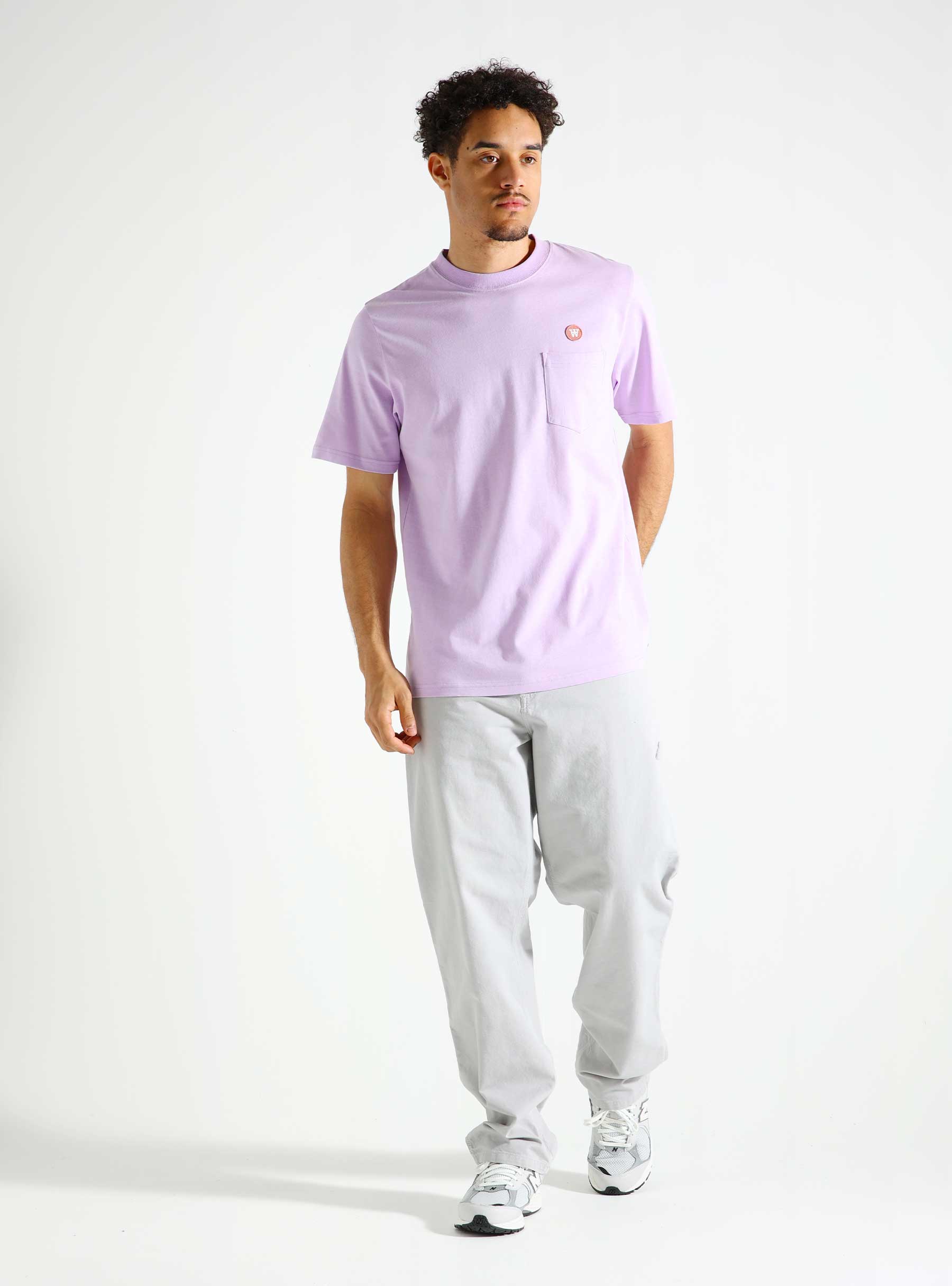 Double A by Wood Wood Adi Pocket Resort T-shirt GOTS La Lilac 10305727-2222