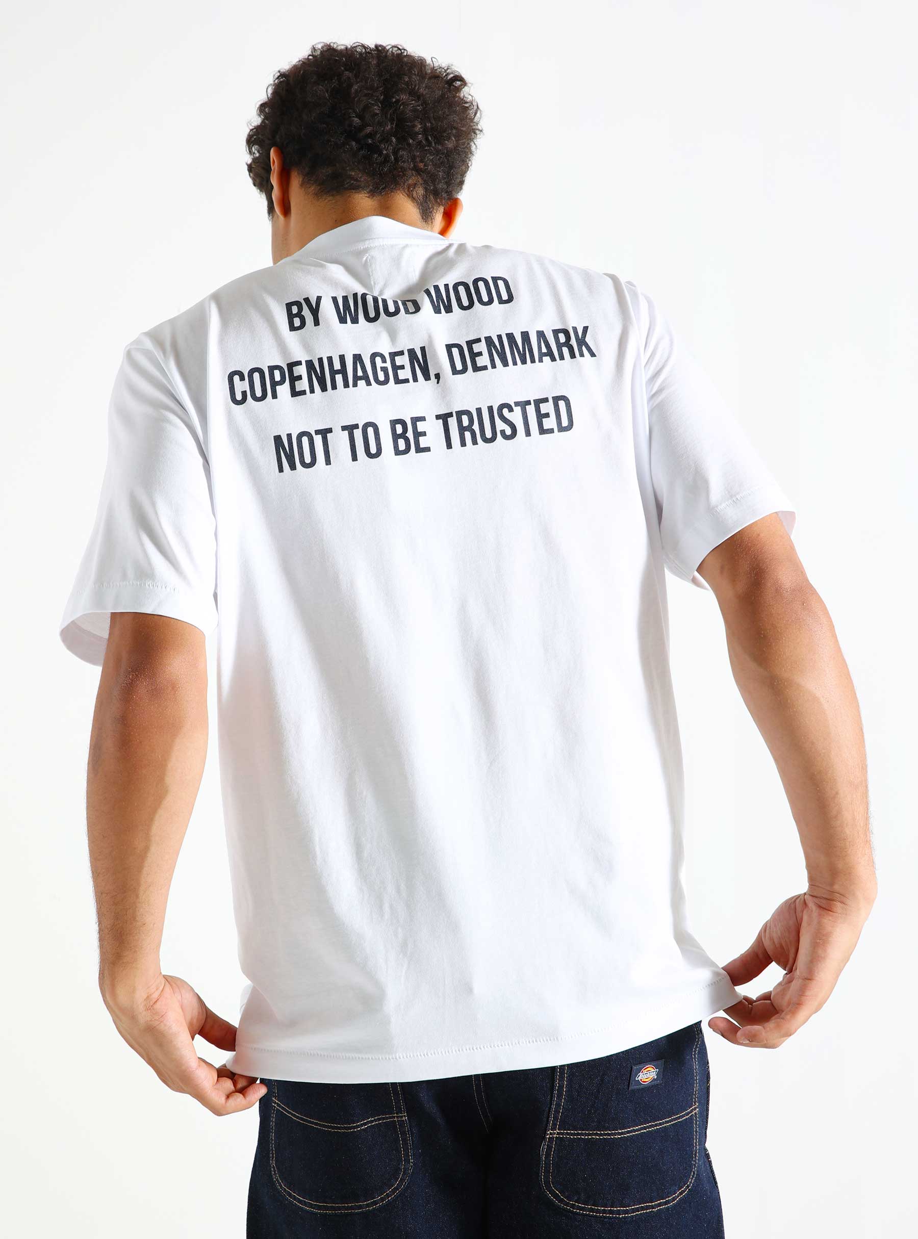 Double A by Wood Wood Asa Not To Be Trusted T-shirt GOTS 0001 White 10325706-2222