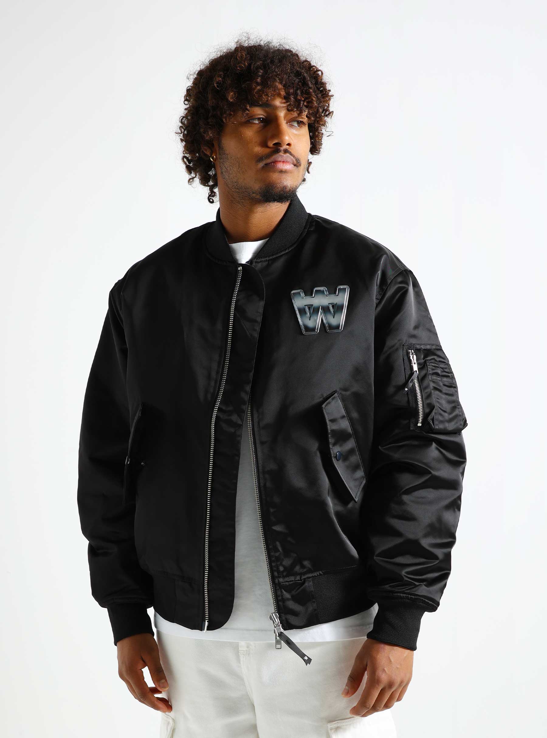 Double A by Wood Wood Aki Chrome Combo Bomber 9999 Black 10295102-5743