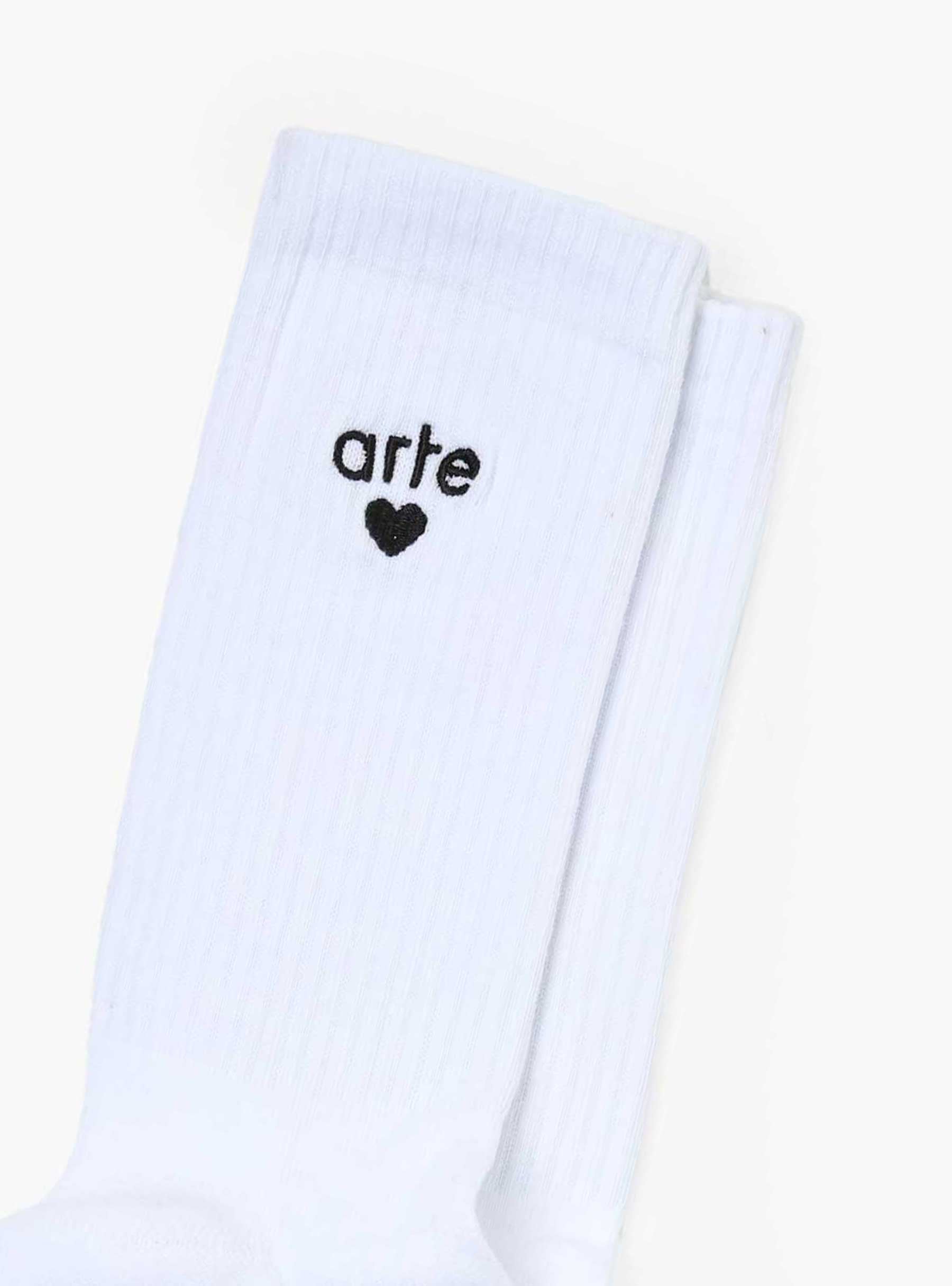 Arte Antwerp Basic Arte Heart Socks White AW24-238SK