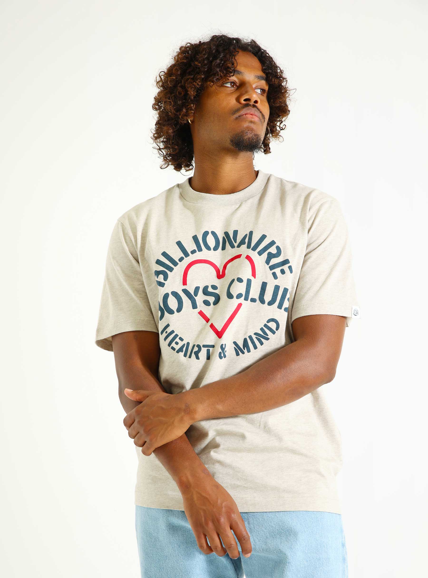 Billionaire Boys Club Heart & Mind Stencil Logo Slub T-Shirt Oat B24245