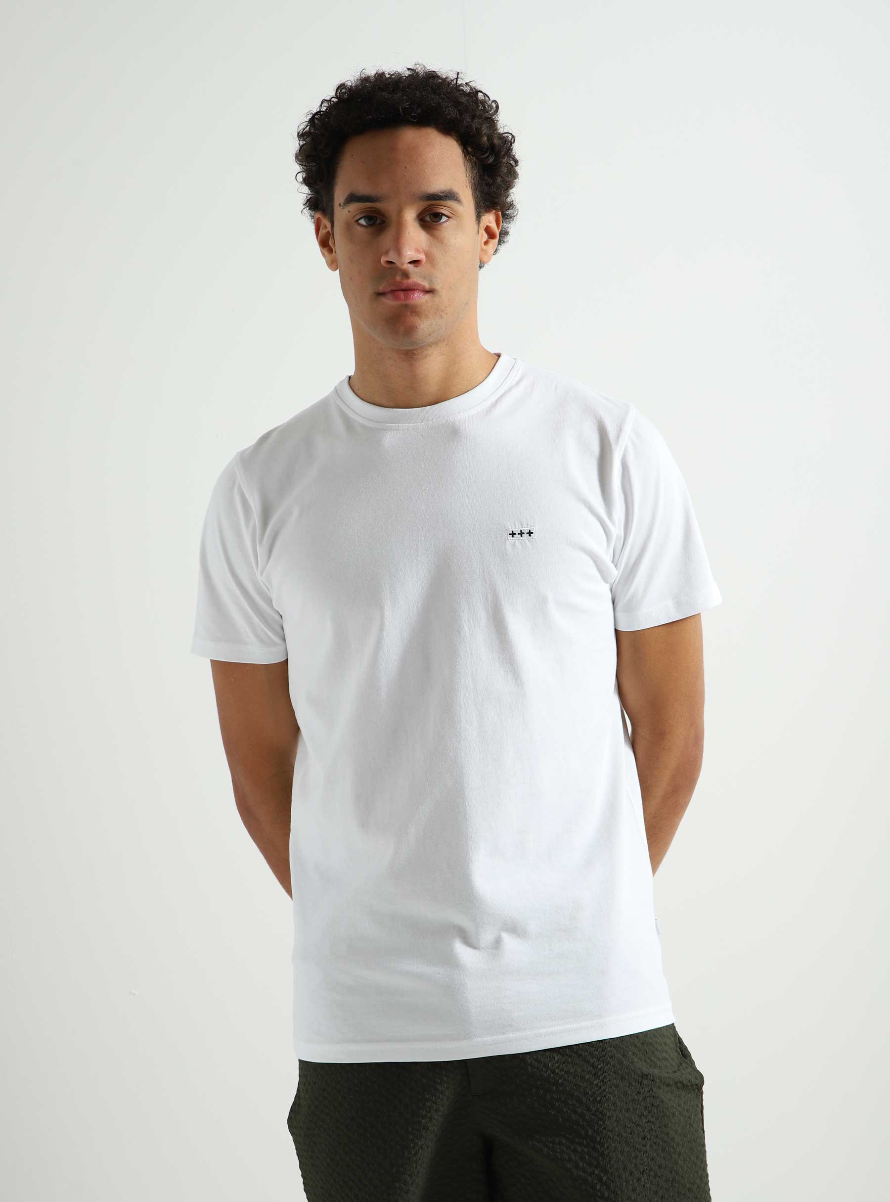 Quality Blanks QB03 Patch Logo T-shirt White