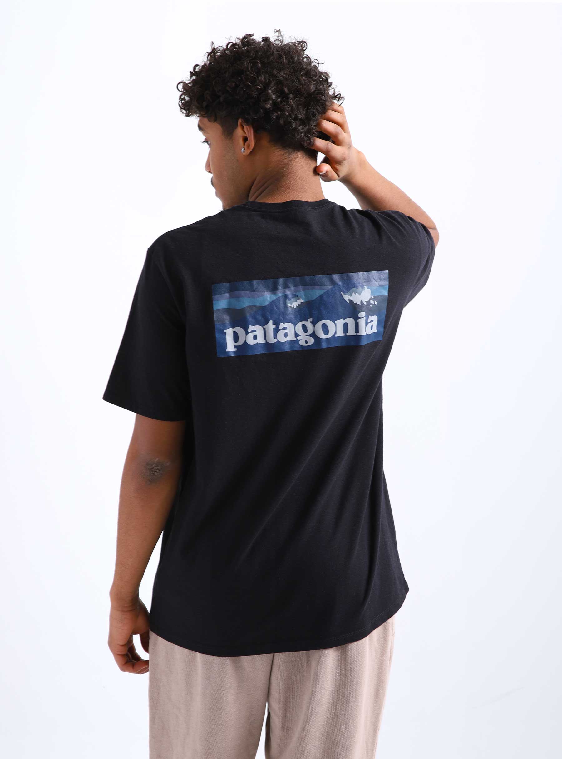 Patagonia M's Boardshort Logo Pocket Responsibili-Tee Ink Black 37655