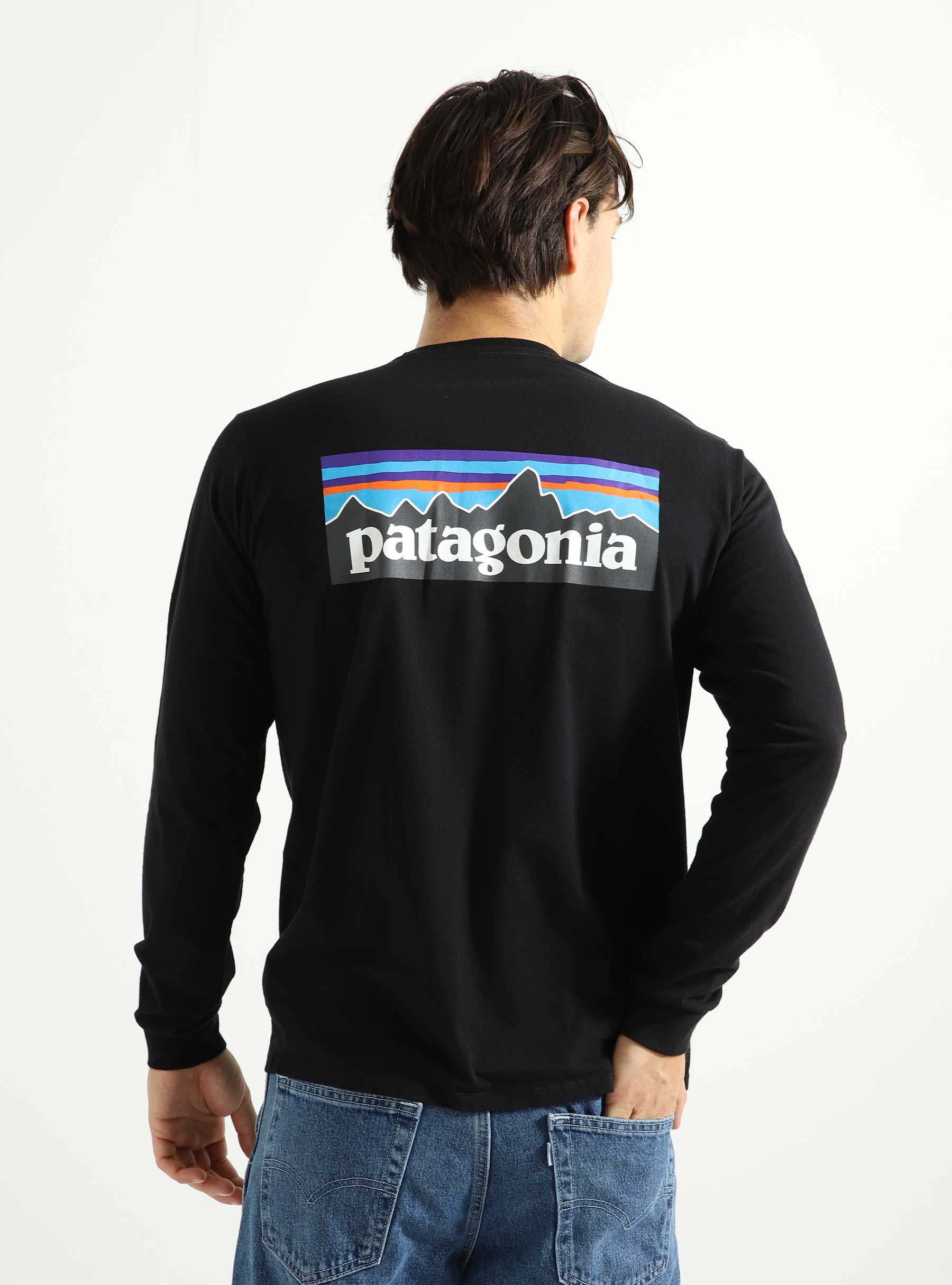 Patagonia M's Longsleeve P-6 Logo Responsibili T-Shirt Black 38518