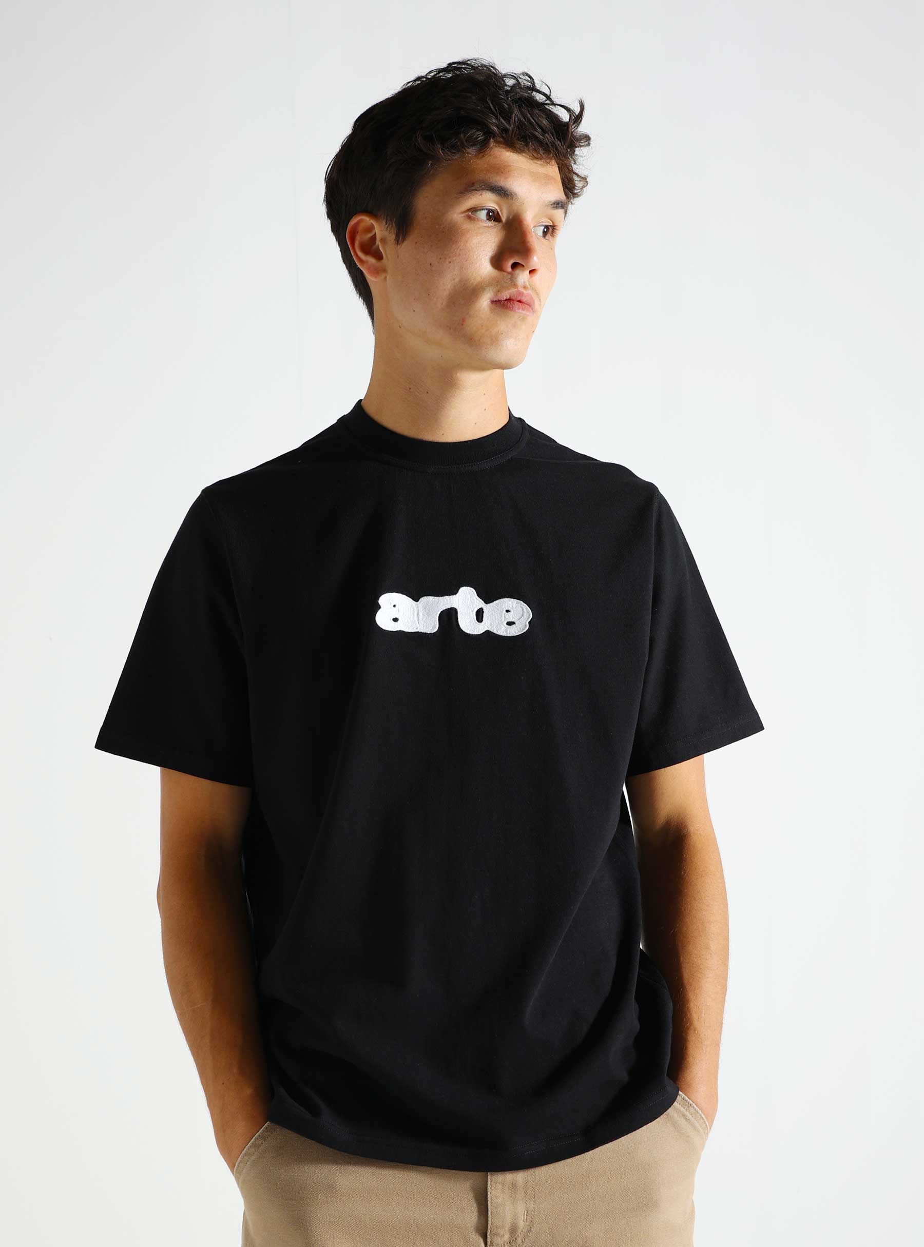 Arte Antwerp Blur Embroidery T-shirt Black AW24-123T