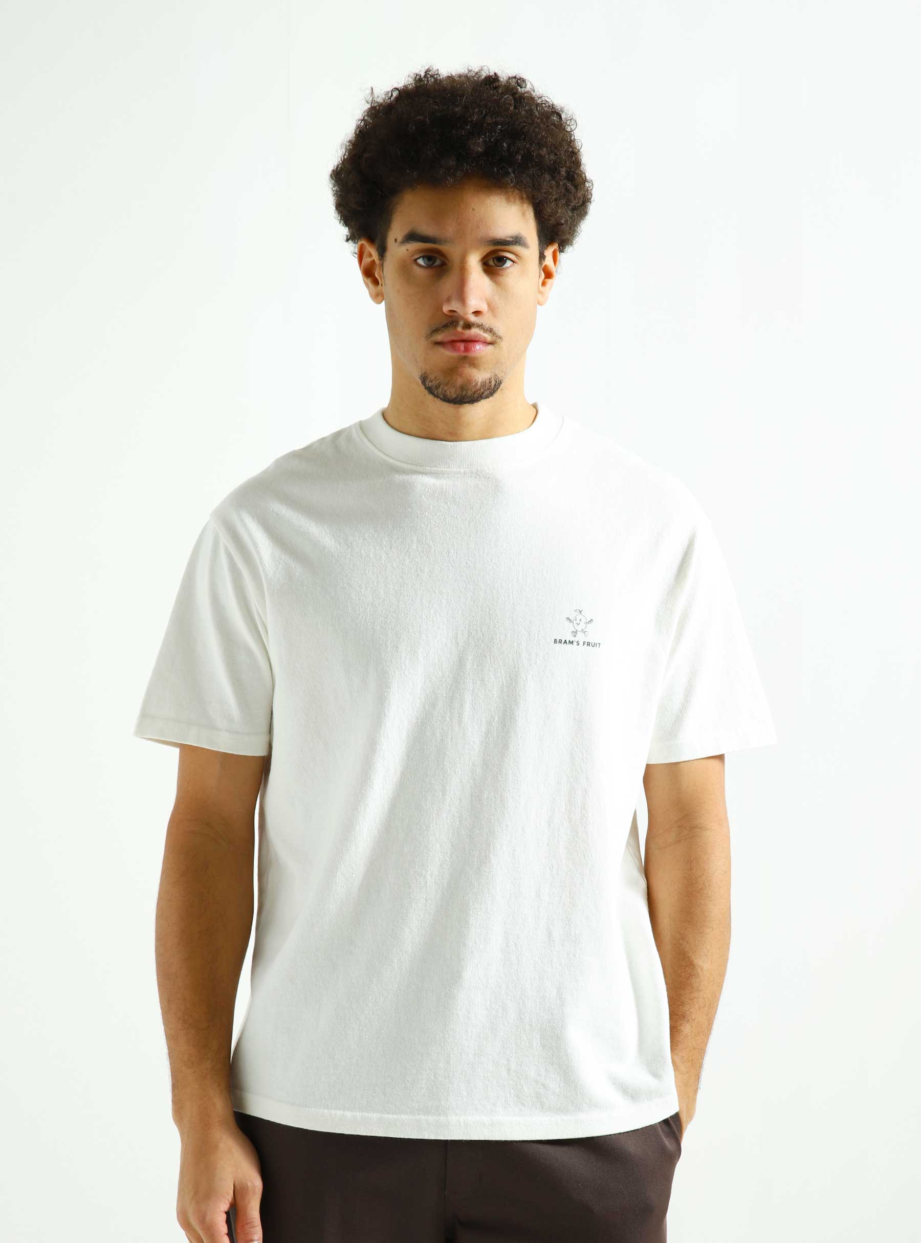 Brams Fruit Lemon Outline Logo T-shirt White 170